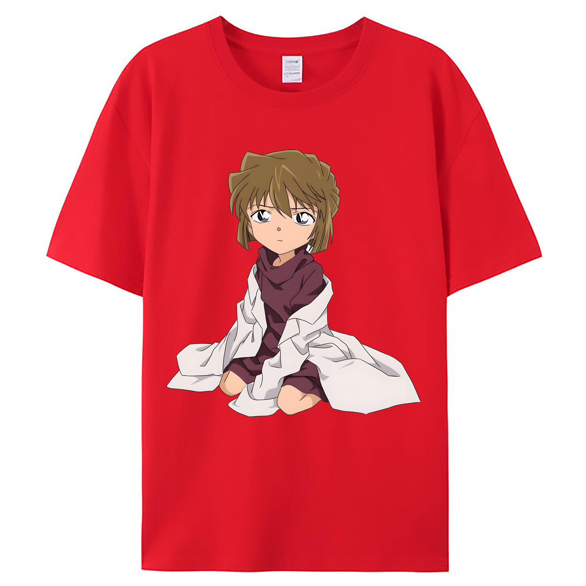 （画像用） 名探偵コナン 灰原 哀 はいばら あい Detective Conan Anita Hailey、Vi Graythorn Haibara Ai レディースカジュアルプリントTシャツ（綿100％）