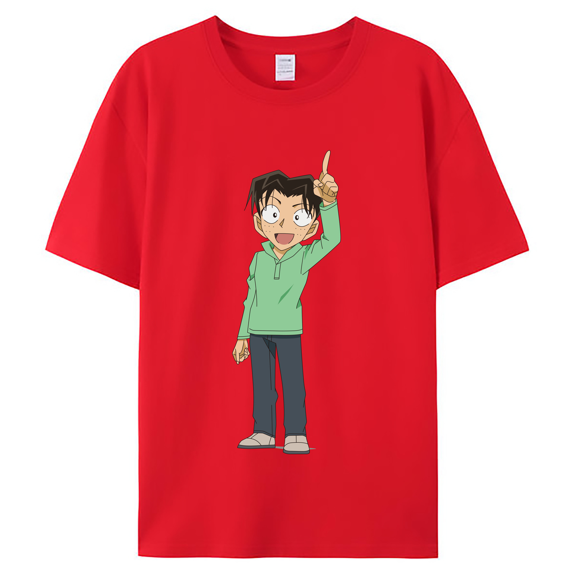 （画像用） 名探偵コナン 円谷 光彦 つぶらや みつひこ Detective Conan Mitch Tennyson レディースカジュアルプリントTシャツ（綿100％）