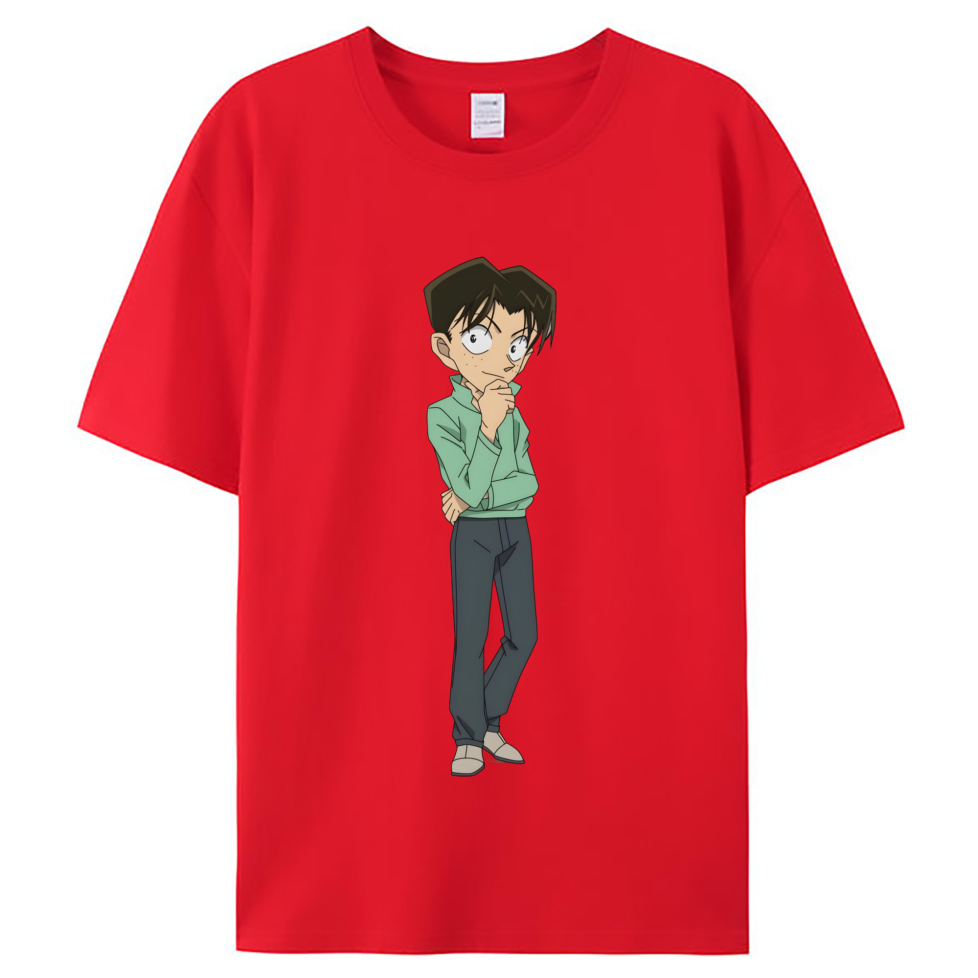 （画像用） 名探偵コナン 円谷 光彦 つぶらや みつひこ Detective Conan Mitch Tennyson レディースカジュアルプリントTシャツ（綿100％）
