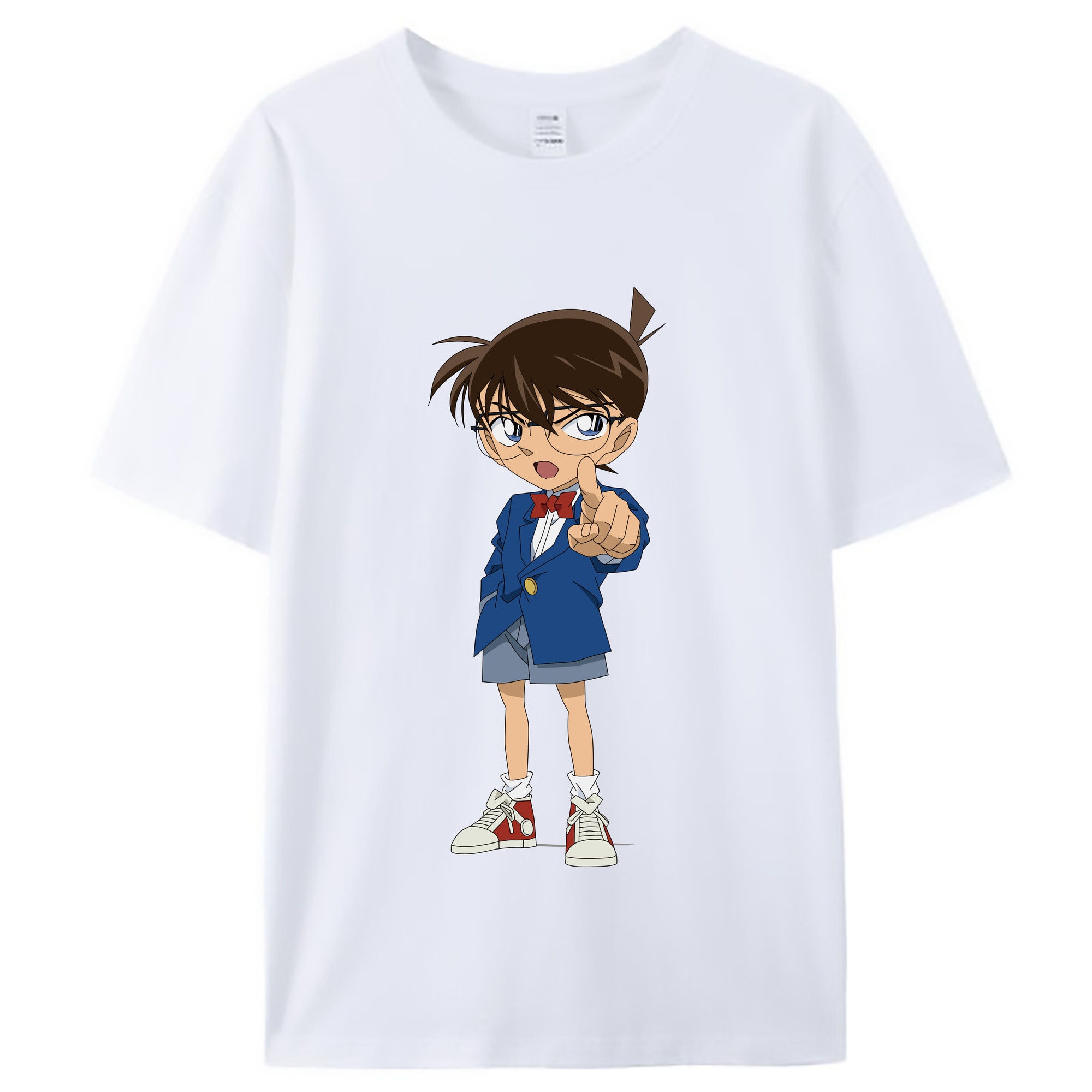 （画像用） 名探偵コナン 江戸川 コナン Detective Conan Conan Edogawa レディースカジュアルプリントTシャツ（綿100％）
