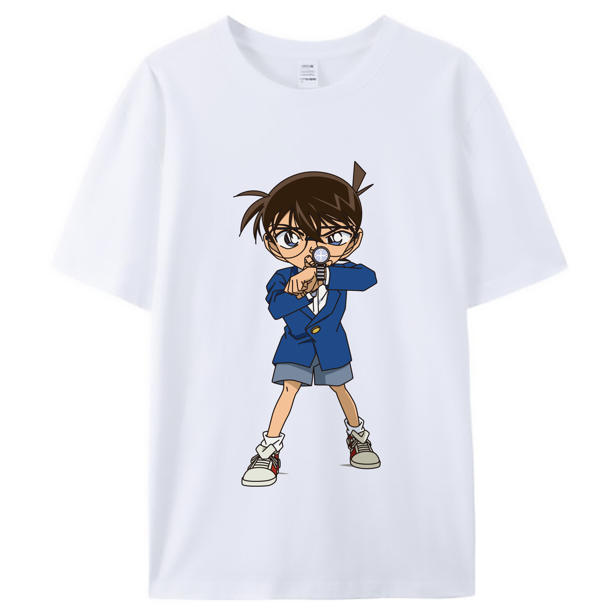 （画像用） 名探偵コナン 江戸川 コナン Detective Conan Conan Edogawa レディースカジュアルプリントTシャツ（綿100％）