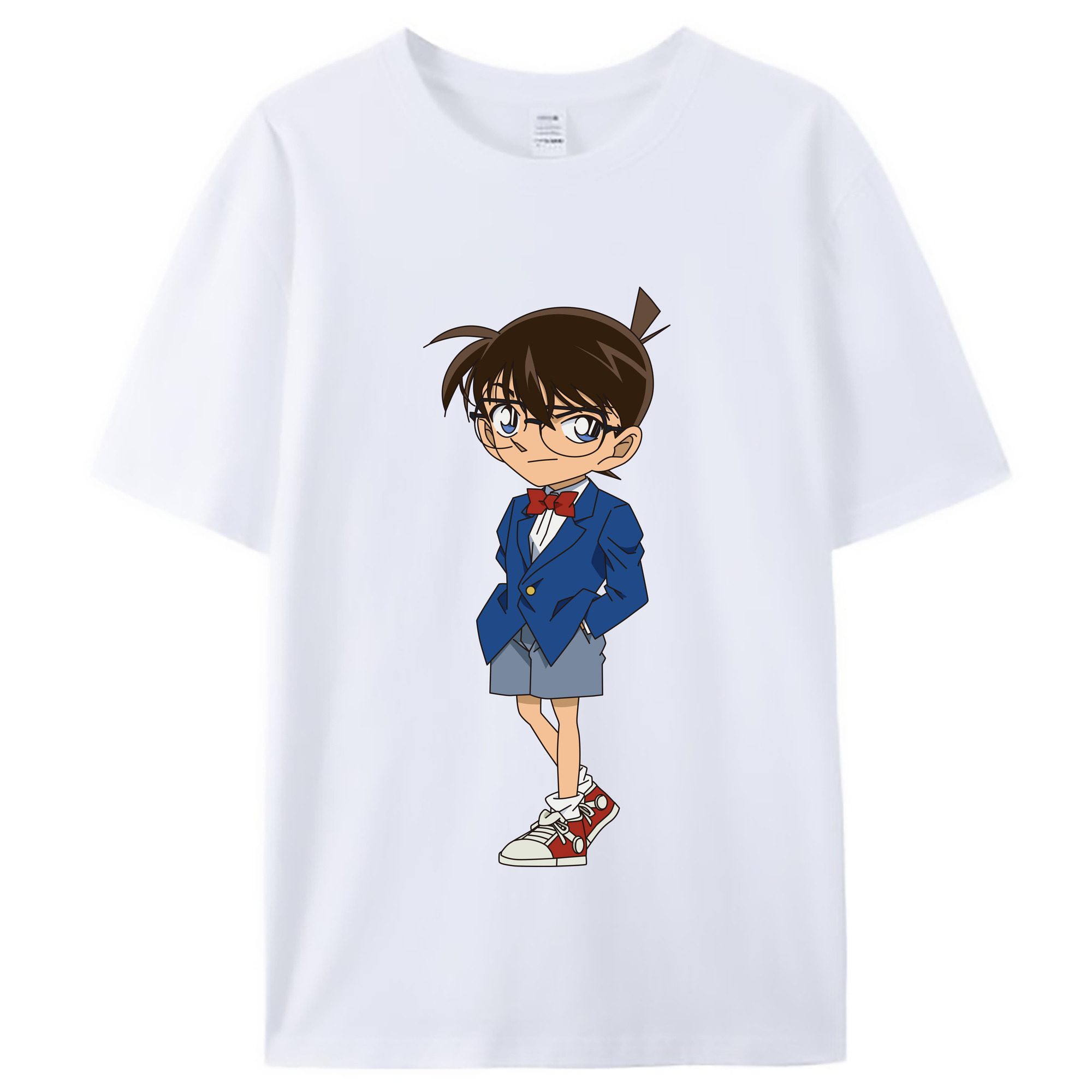 （画像用） 名探偵コナン 江戸川 コナン Detective Conan Conan Edogawa レディースカジュアルプリントTシャツ（綿100％）