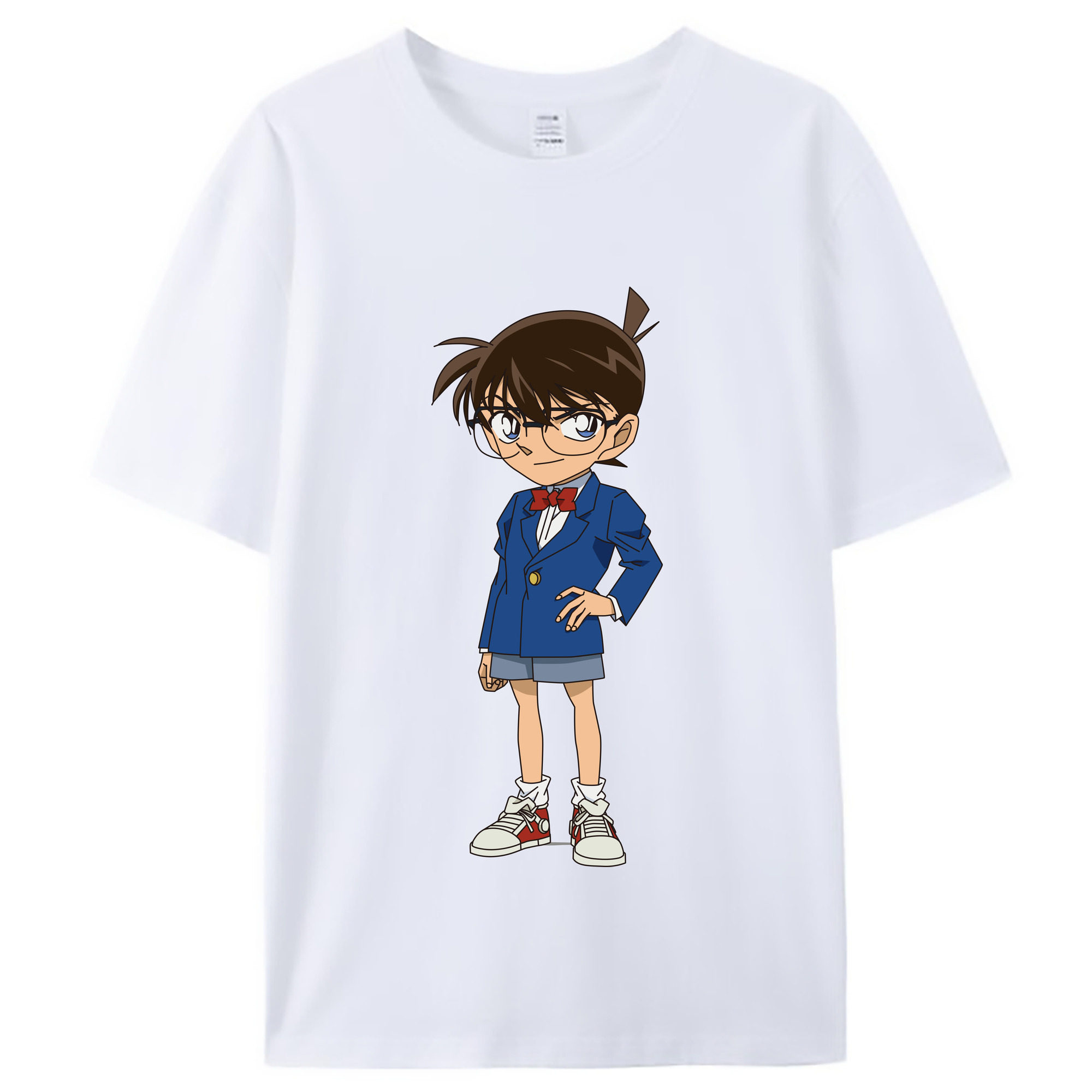 （画像用） 名探偵コナン 江戸川 コナン Detective Conan Conan Edogawa レディースカジュアルプリントTシャツ（綿100％）