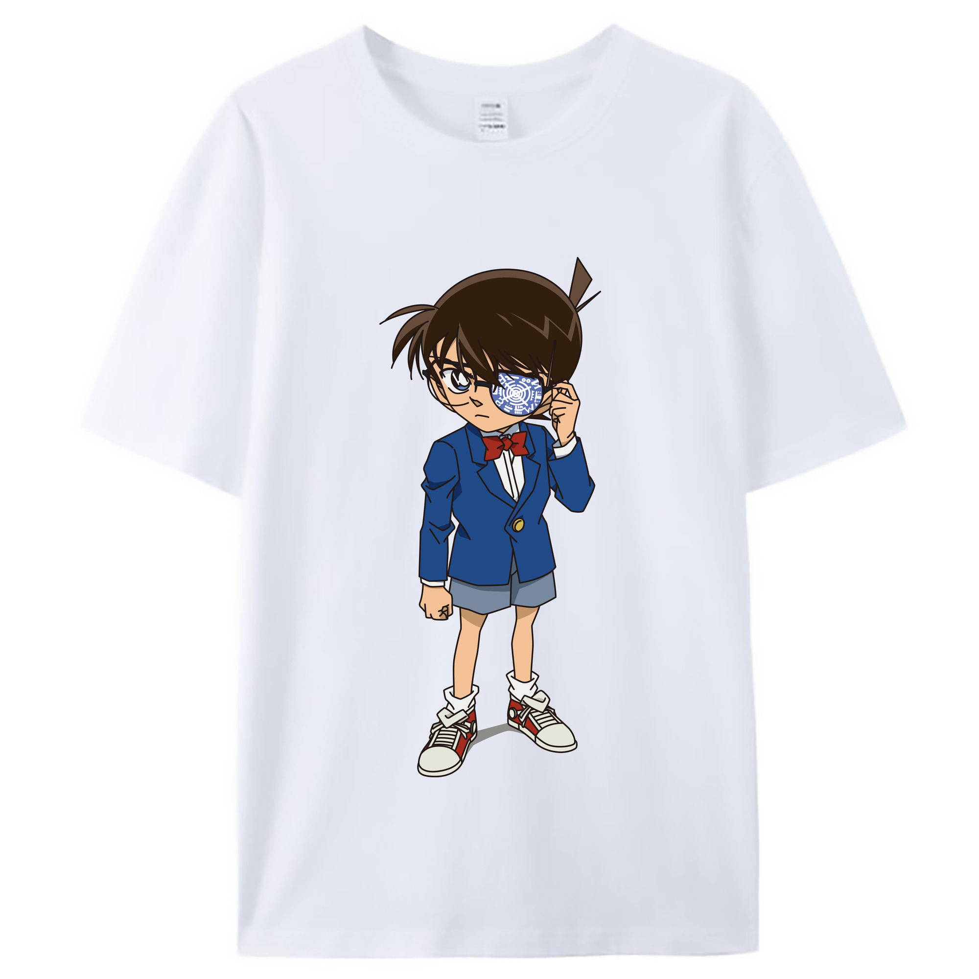 （画像用） 名探偵コナン 江戸川 コナン Detective Conan Conan Edogawa レディースカジュアルプリントTシャツ（綿100％）