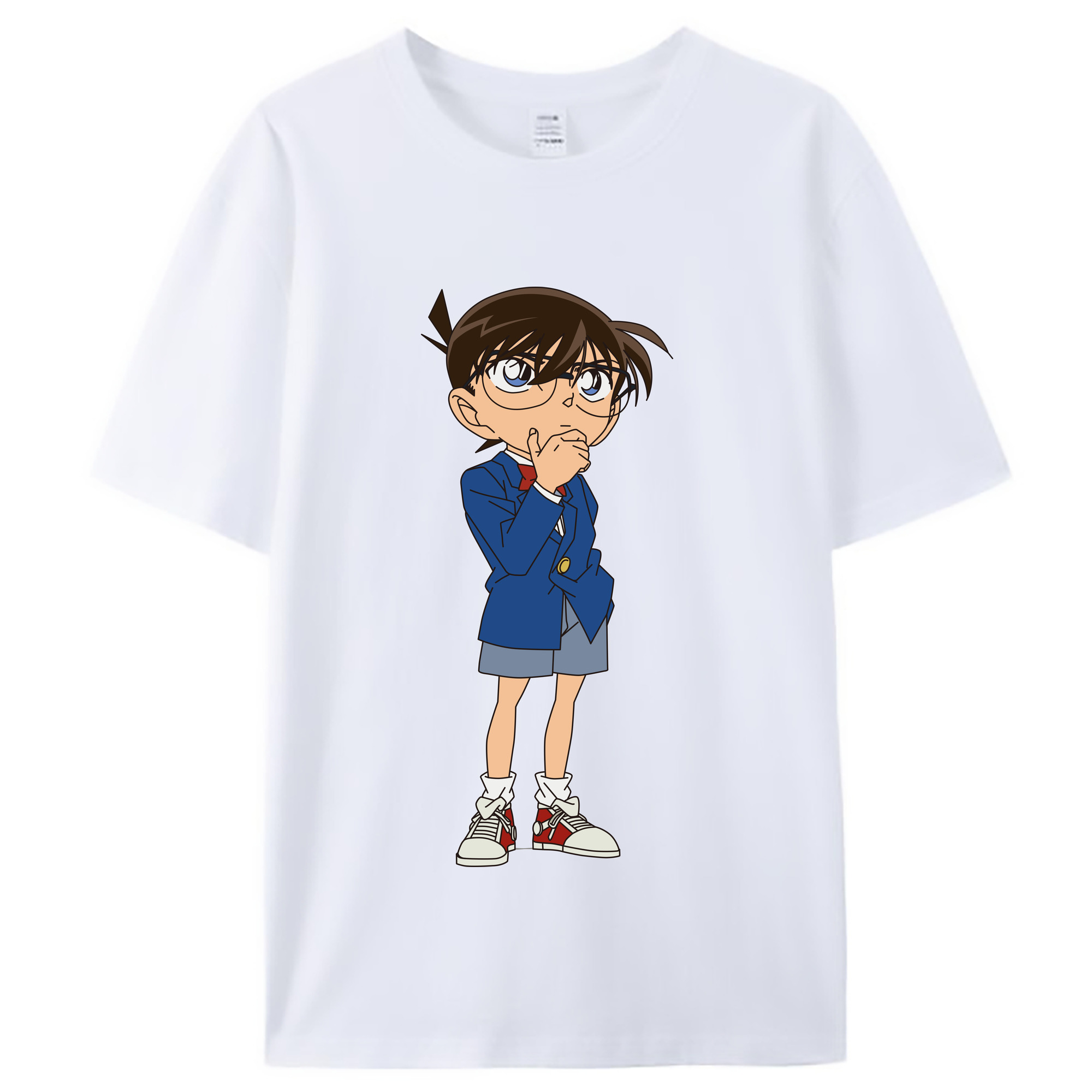 （画像用） 名探偵コナン 江戸川 コナン Detective Conan Conan Edogawa レディースカジュアルプリントTシャツ（綿100％）