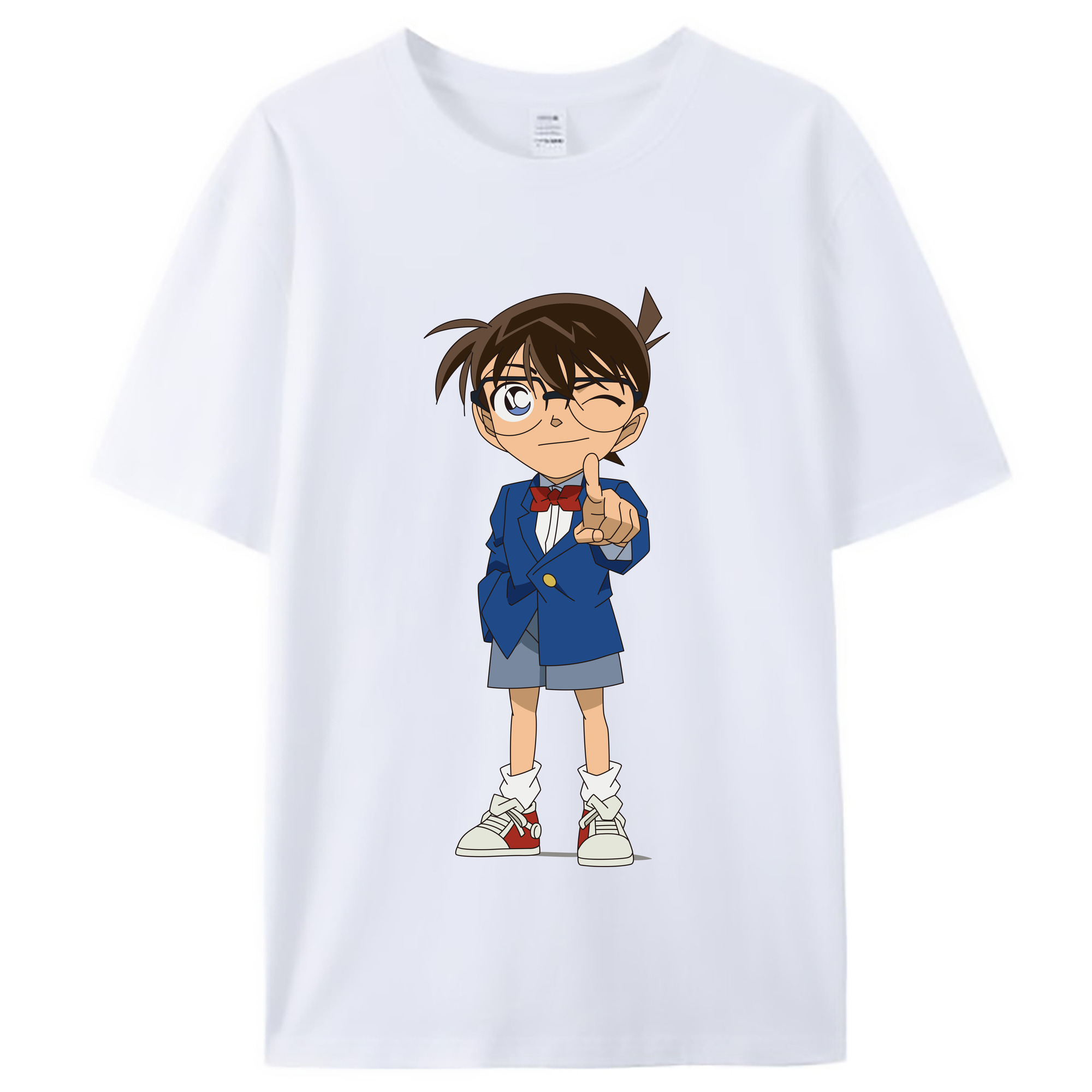 （画像用） 名探偵コナン 江戸川 コナン Detective Conan Conan Edogawa レディースカジュアルプリントTシャツ（綿100％）