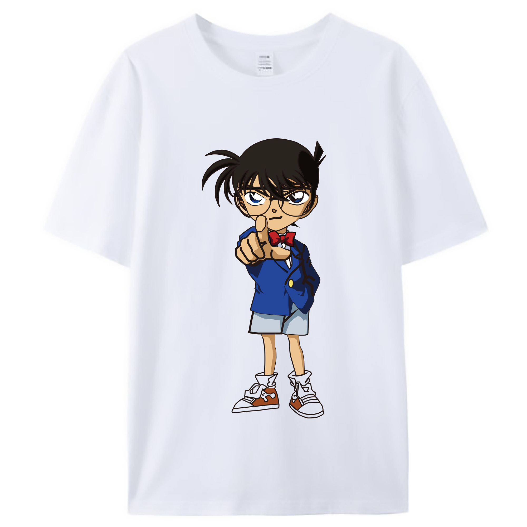 （画像用） 名探偵コナン 江戸川 コナン Detective Conan Conan Edogawa レディースカジュアルプリントTシャツ（綿100％）