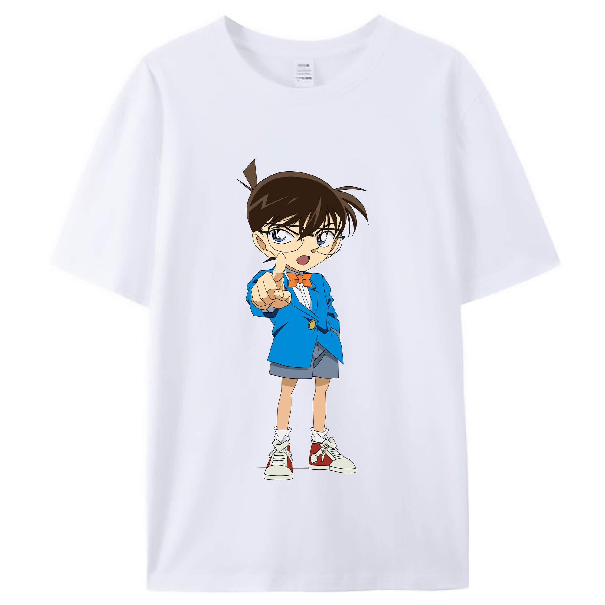 （画像用） 名探偵コナン 江戸川 コナン Detective Conan Conan Edogawa レディースカジュアルプリントTシャツ（綿100％）
