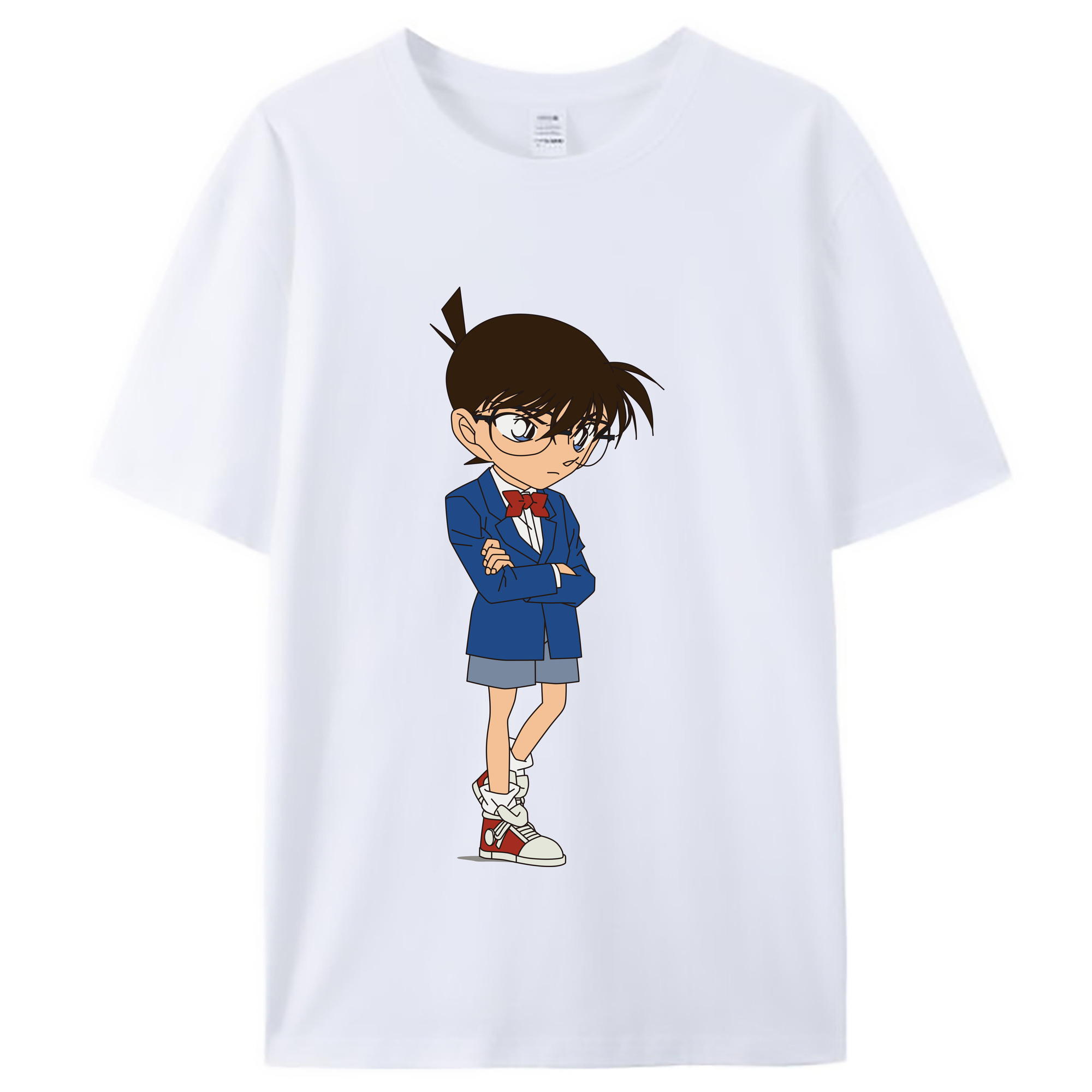 （画像用） 名探偵コナン 江戸川 コナン Detective Conan Conan Edogawa レディースカジュアルプリントTシャツ（綿100％）