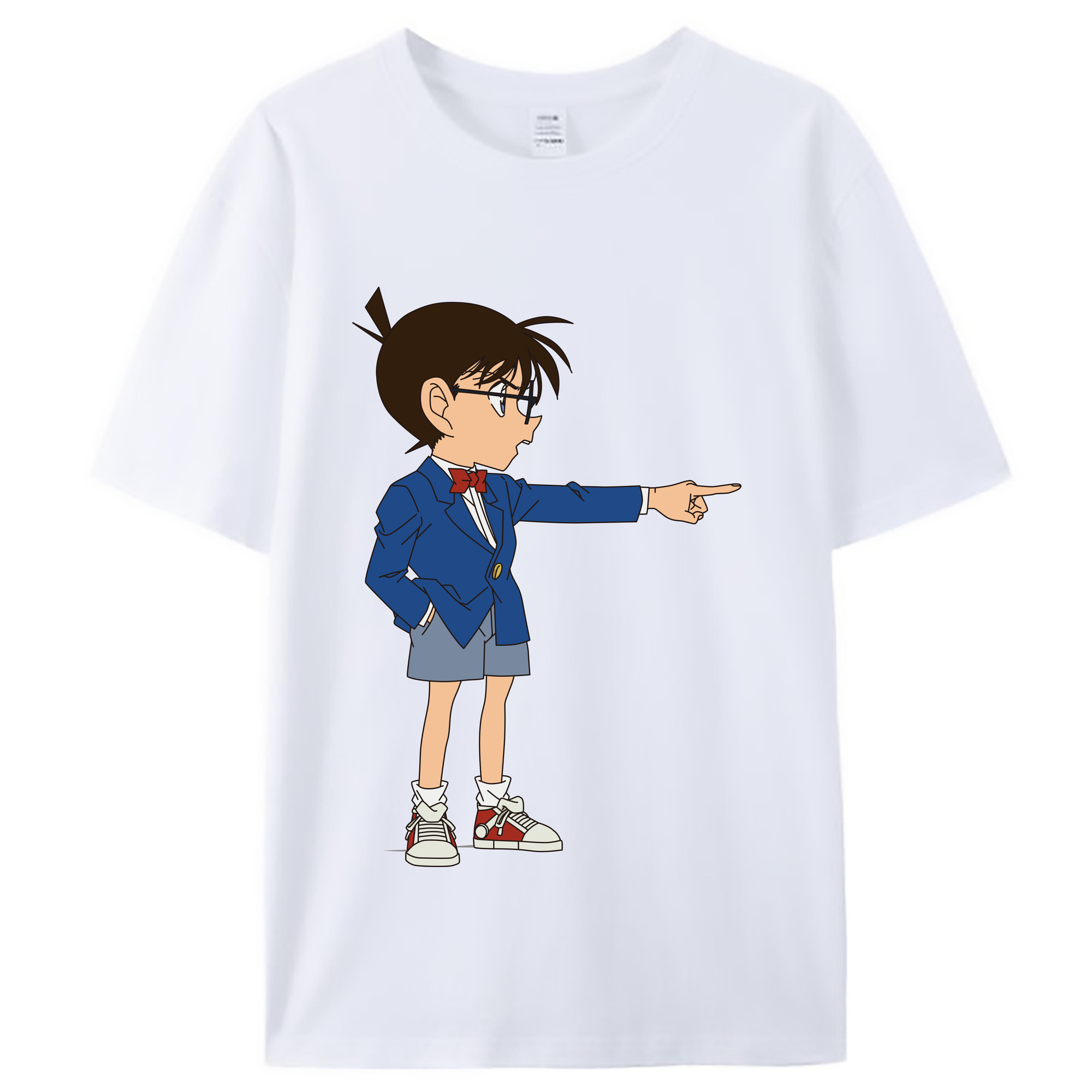 （画像用） 名探偵コナン 江戸川 コナン Detective Conan Conan Edogawa レディースカジュアルプリントTシャツ（綿100％）