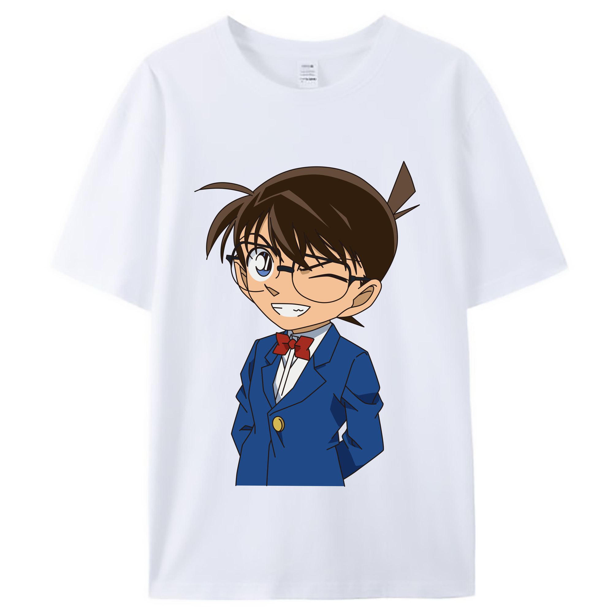 （画像用） 名探偵コナン 江戸川 コナン Detective Conan Conan Edogawa レディースカジュアルプリントTシャツ（綿100％）
