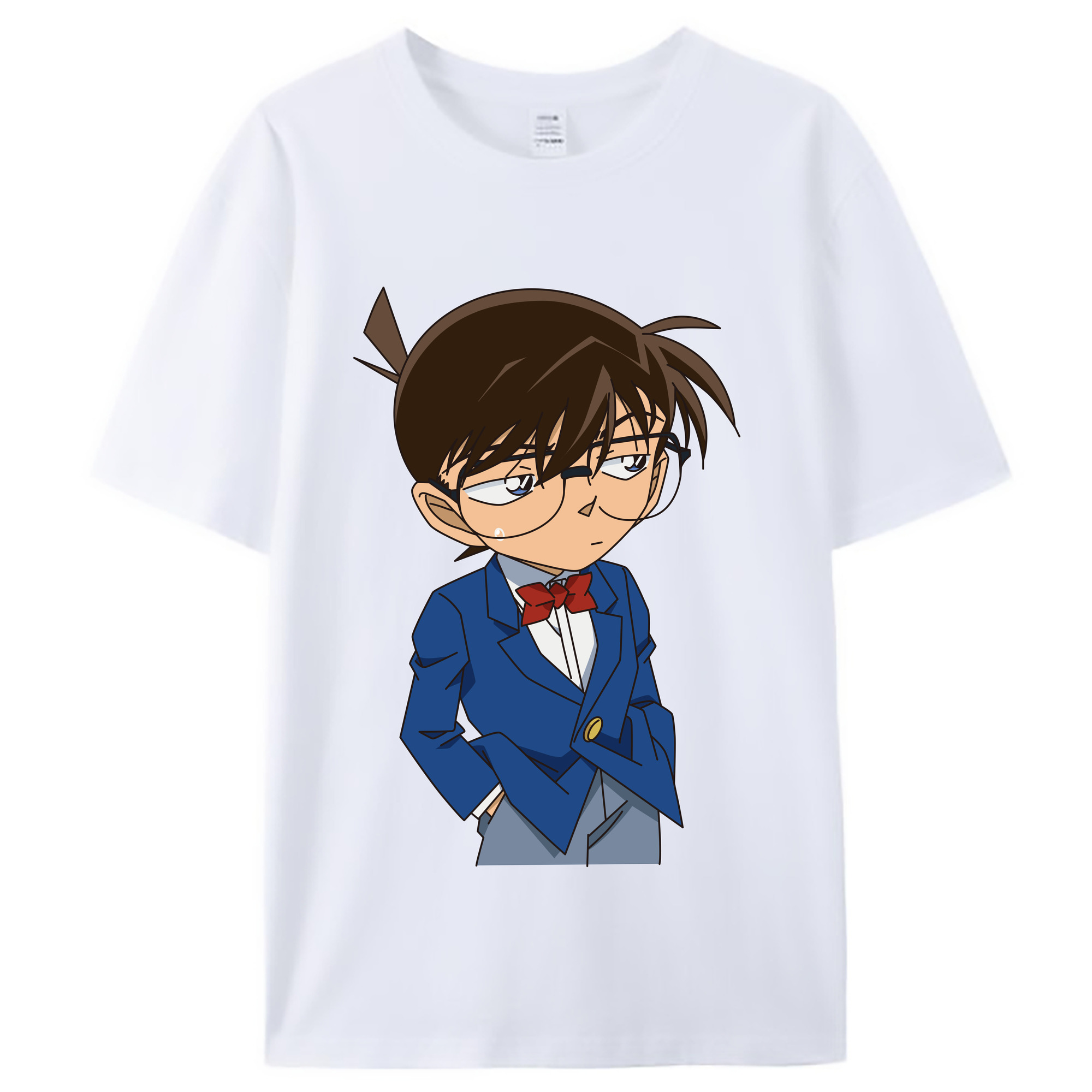 （画像用） 名探偵コナン 江戸川 コナン Detective Conan Conan Edogawa レディースカジュアルプリントTシャツ（綿100％）