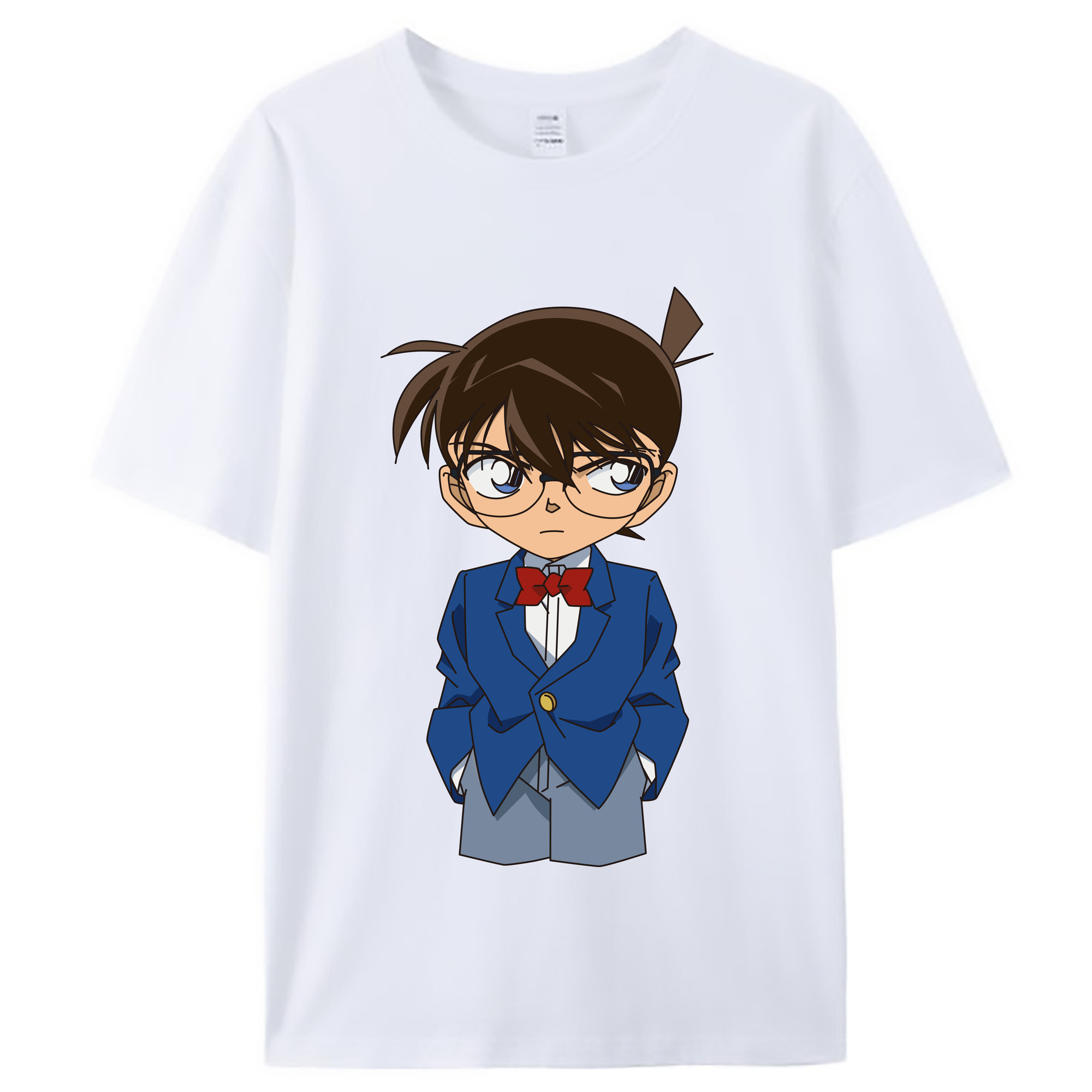 （画像用） 名探偵コナン 江戸川 コナン Detective Conan Conan Edogawa レディースカジュアルプリントTシャツ（綿100％）