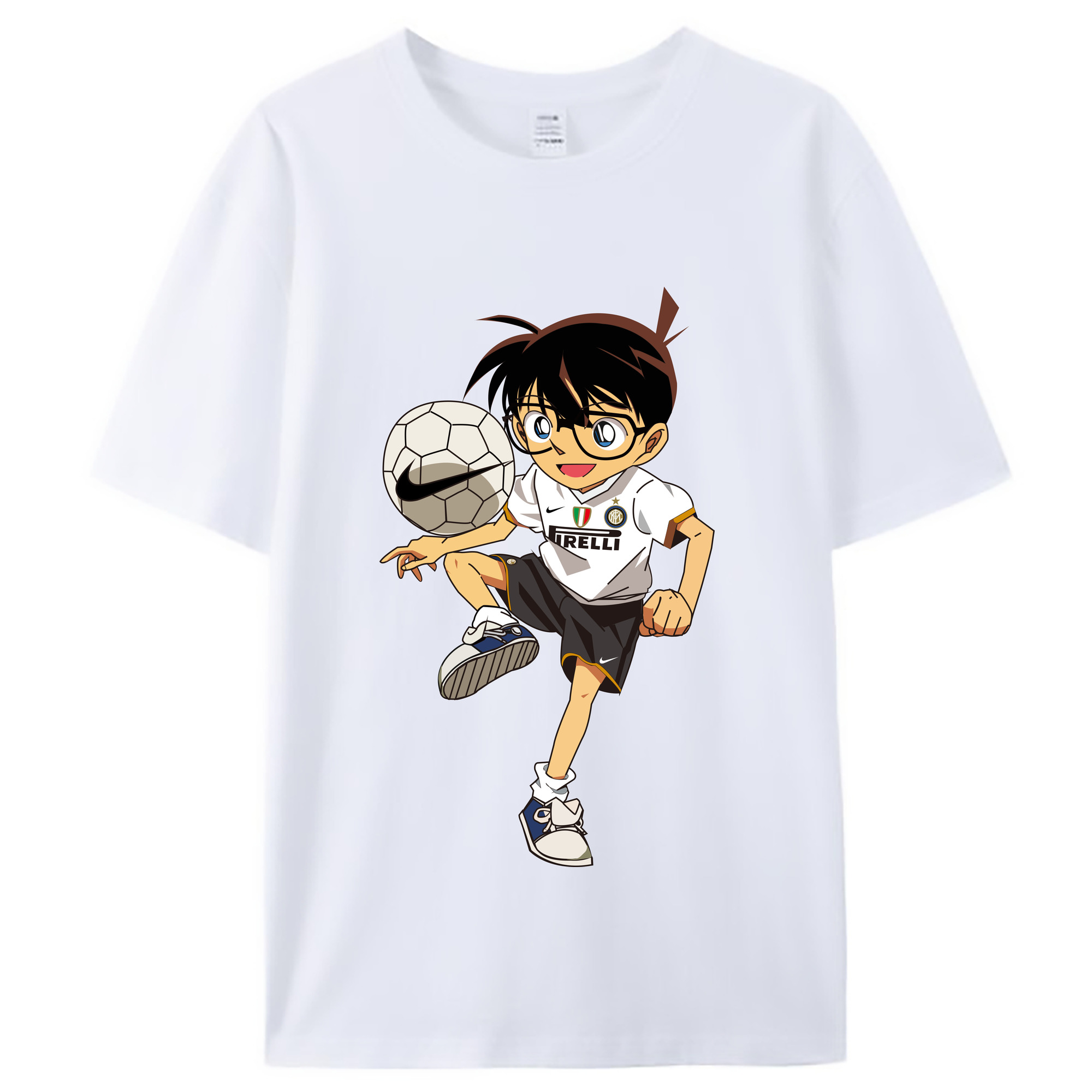 （画像用） 名探偵コナン 江戸川 コナン Detective Conan Conan Edogawa レディースカジュアルプリントTシャツ（綿100％）