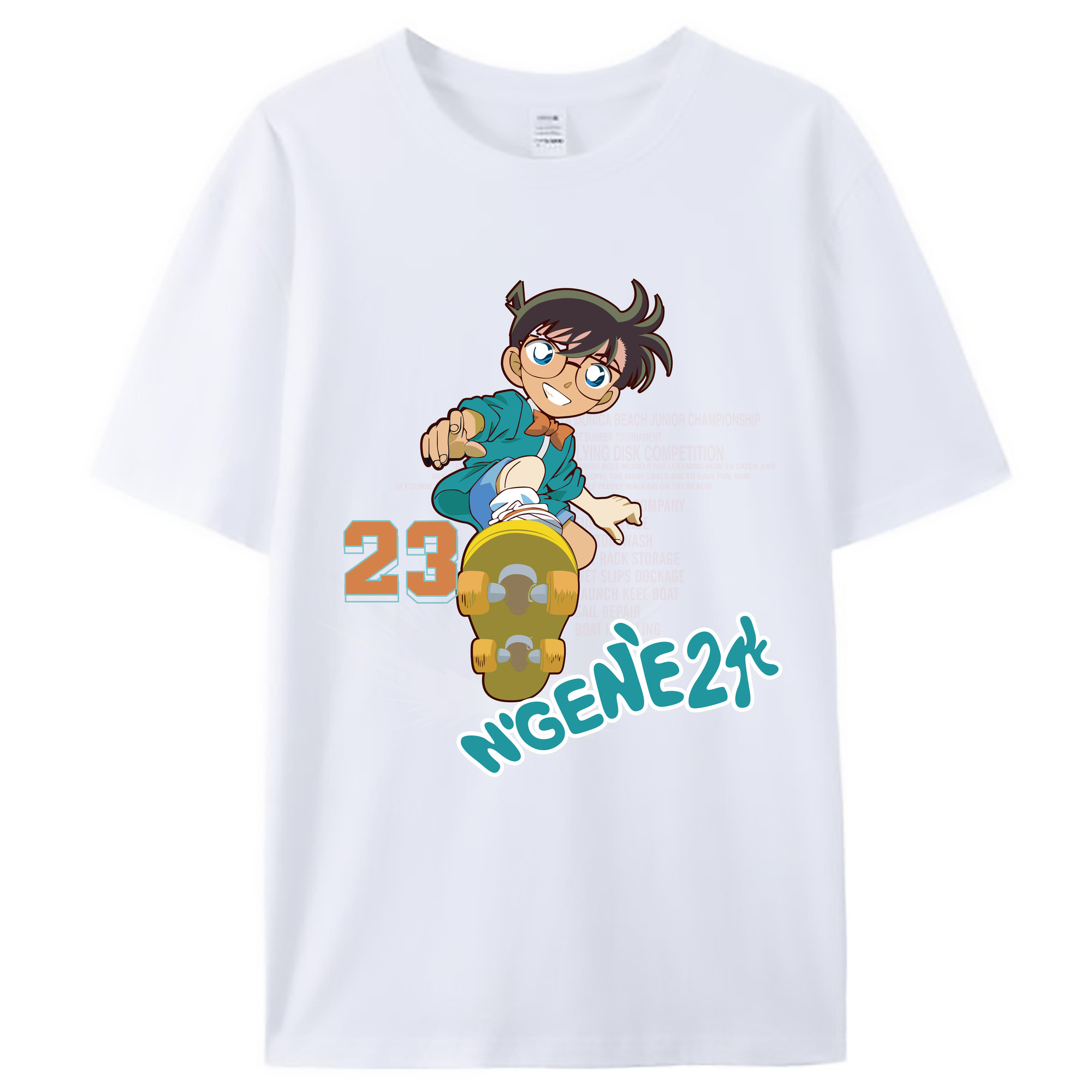 （画像用） 名探偵コナン 江戸川 コナン Detective Conan Conan Edogawa レディースカジュアルプリントTシャツ（綿100％）