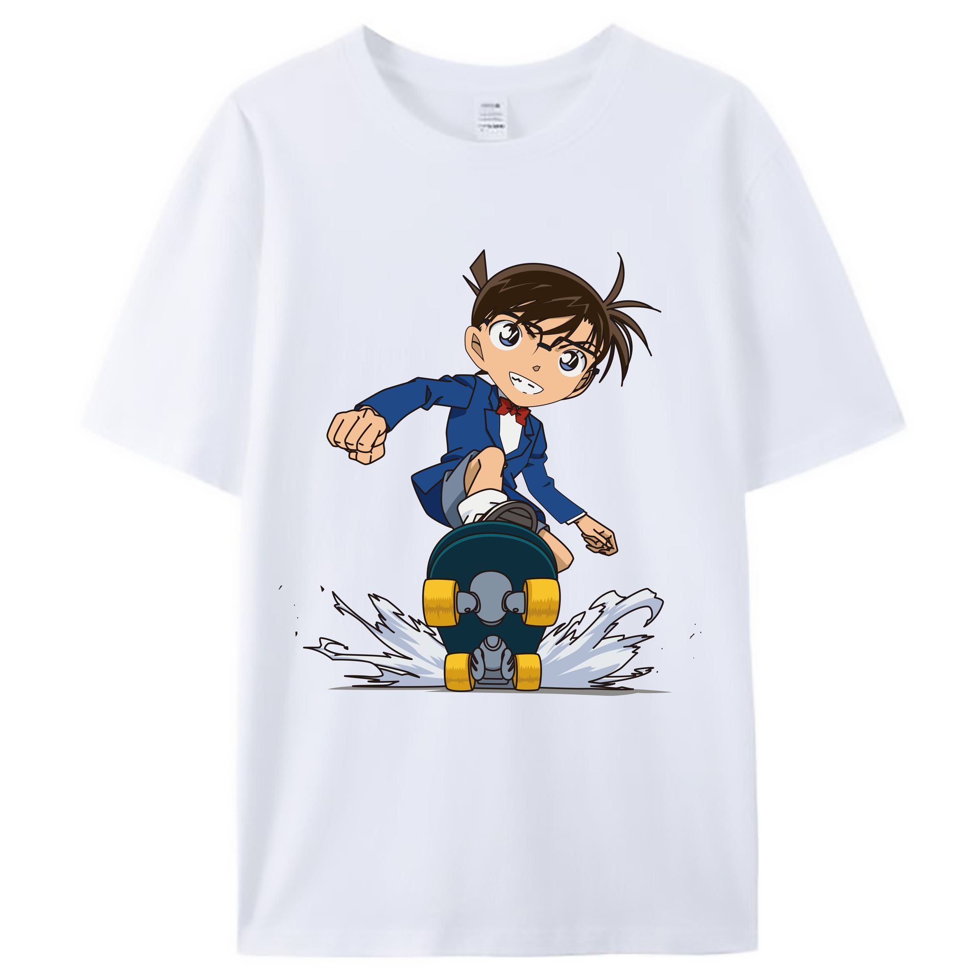 （画像用） 名探偵コナン 江戸川 コナン Detective Conan Conan Edogawa レディースカジュアルプリントTシャツ（綿100％）