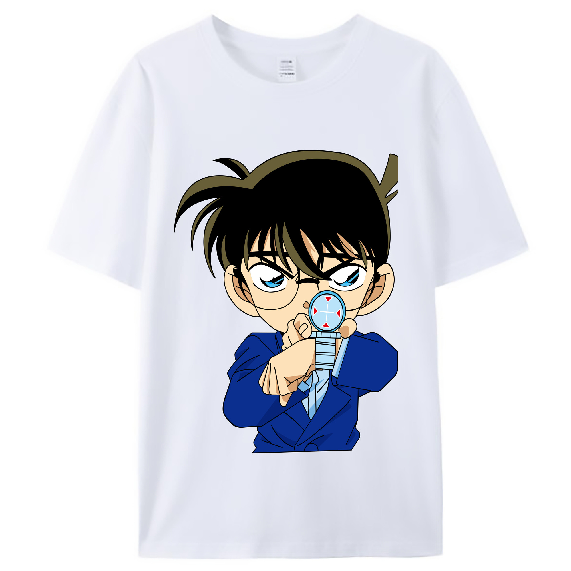（画像用） 名探偵コナン 江戸川 コナン Detective Conan Conan Edogawa レディースカジュアルプリントTシャツ（綿100％）