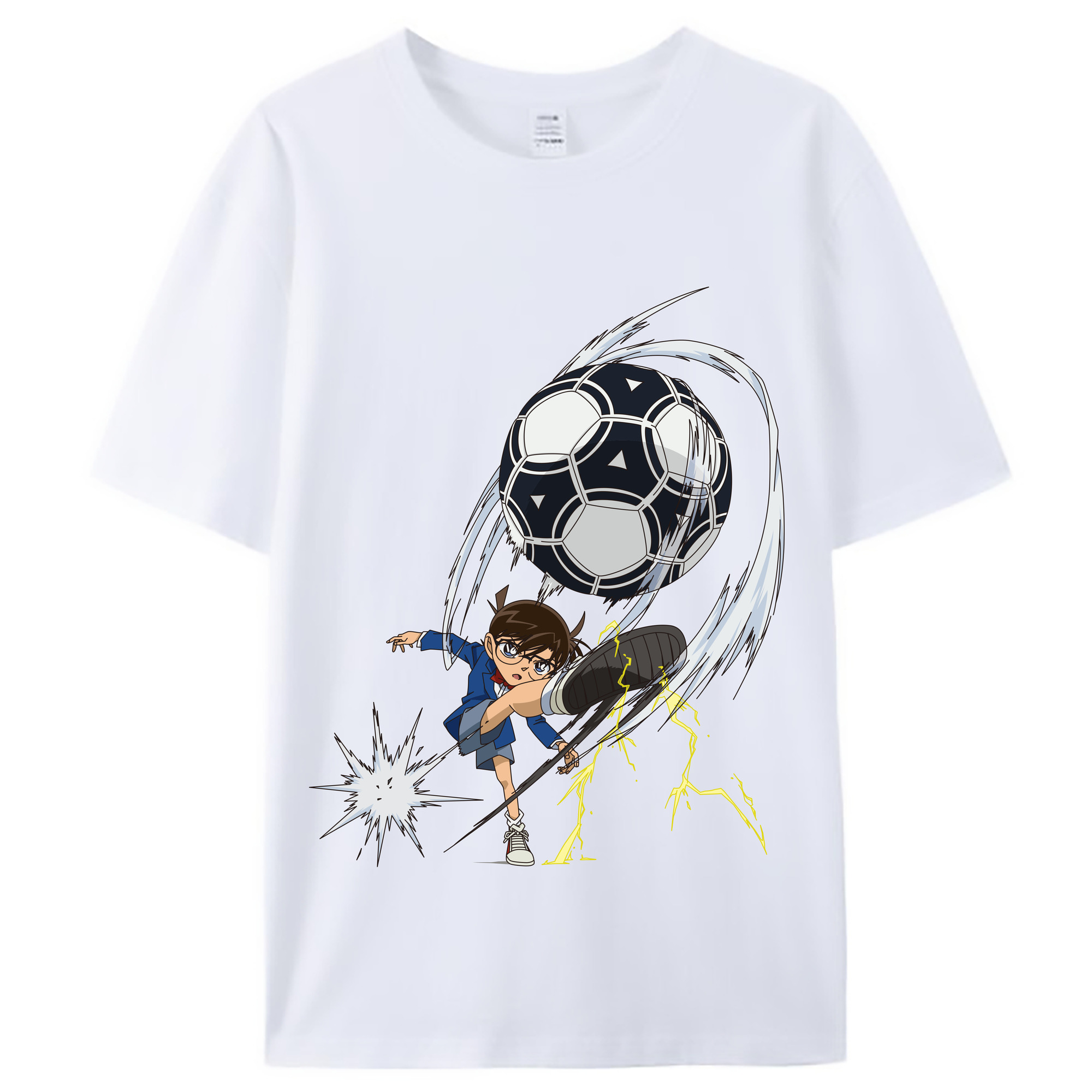（画像用） 名探偵コナン 江戸川 コナン Detective Conan Conan Edogawa レディースカジュアルプリントTシャツ（綿100％）