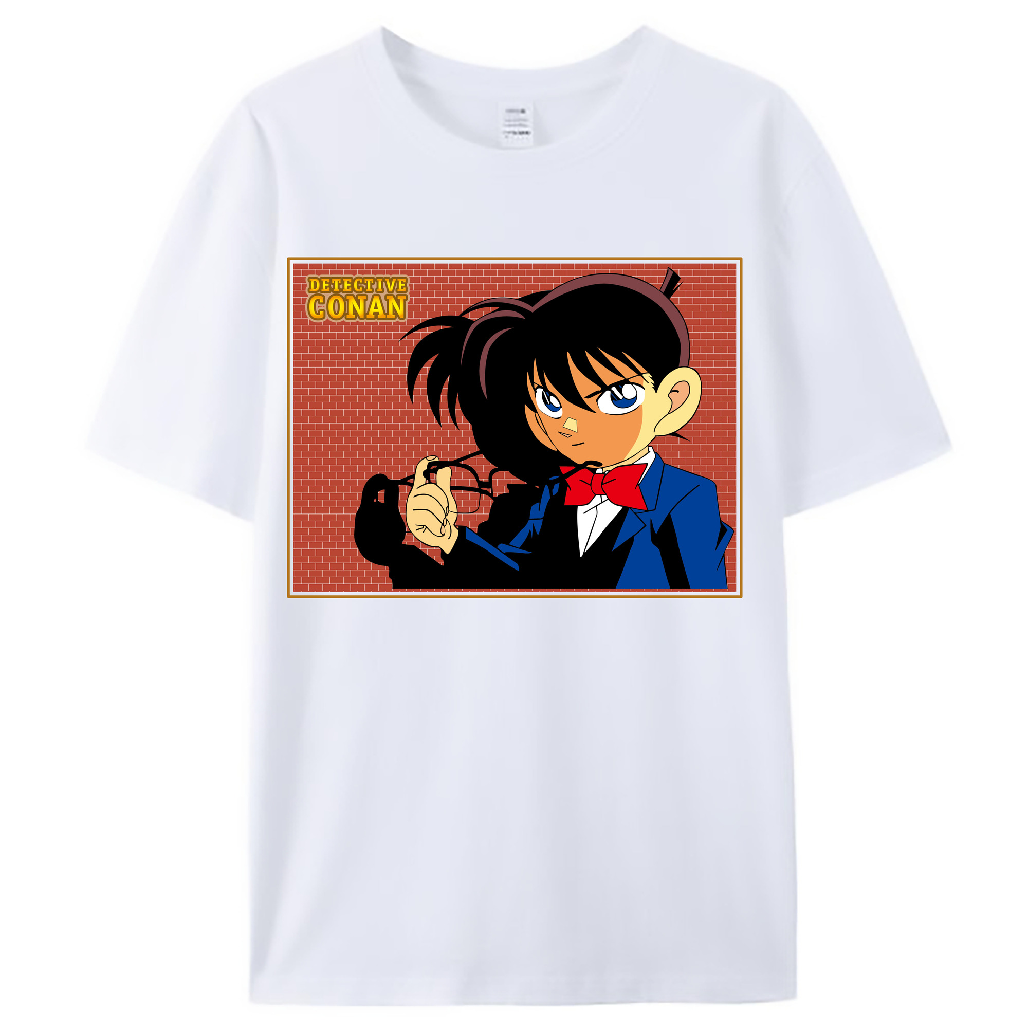 （画像用） 名探偵コナン 江戸川 コナン Detective Conan Conan Edogawa レディースカジュアルプリントTシャツ（綿100％）