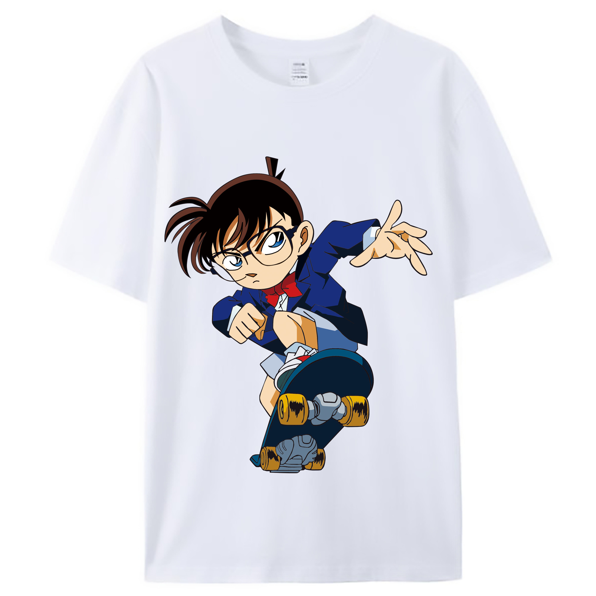 （画像用） 名探偵コナン 江戸川 コナン Detective Conan Conan Edogawa レディースカジュアルプリントTシャツ（綿100％）