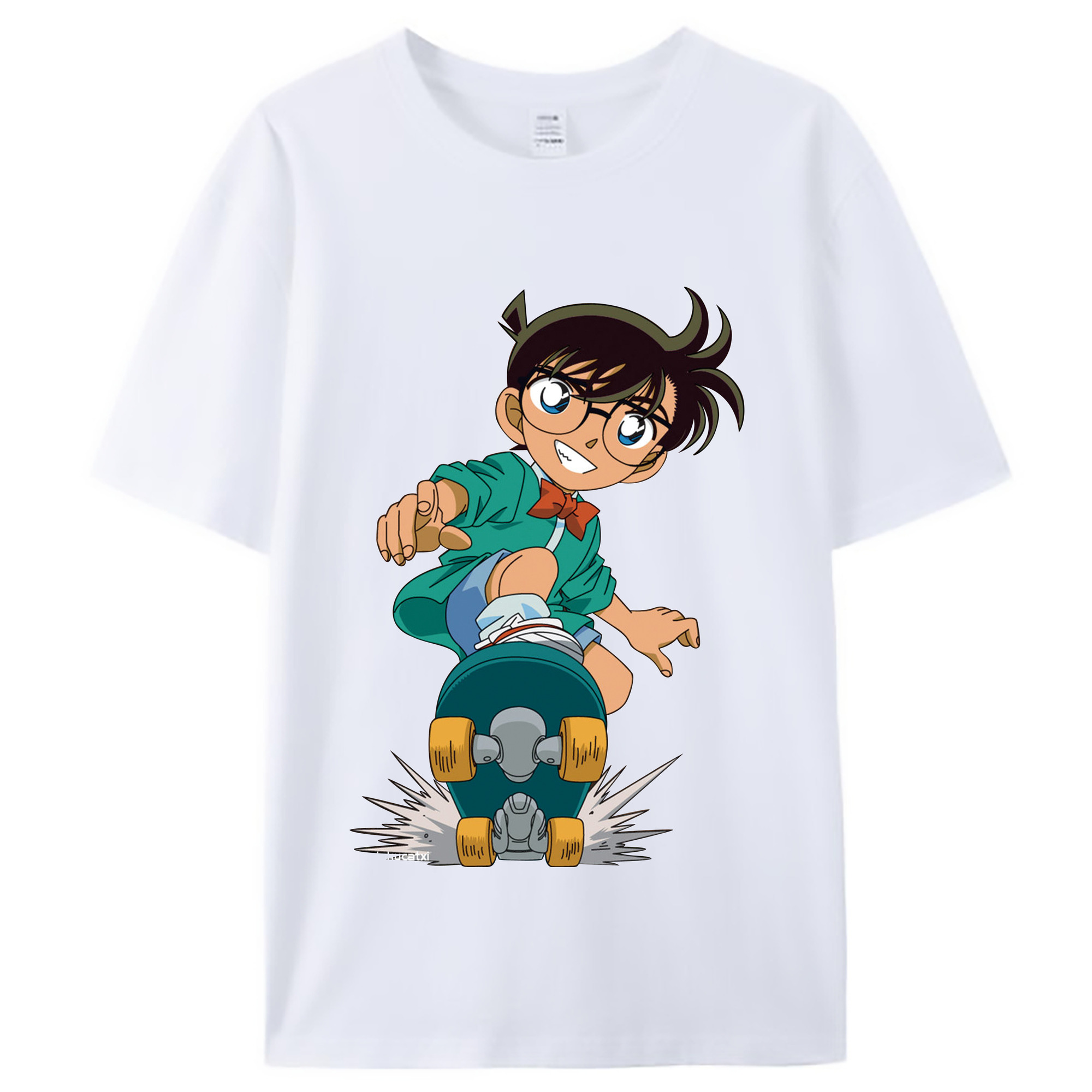 （画像用） 名探偵コナン 江戸川 コナン Detective Conan Conan Edogawa レディースカジュアルプリントTシャツ（綿100％）