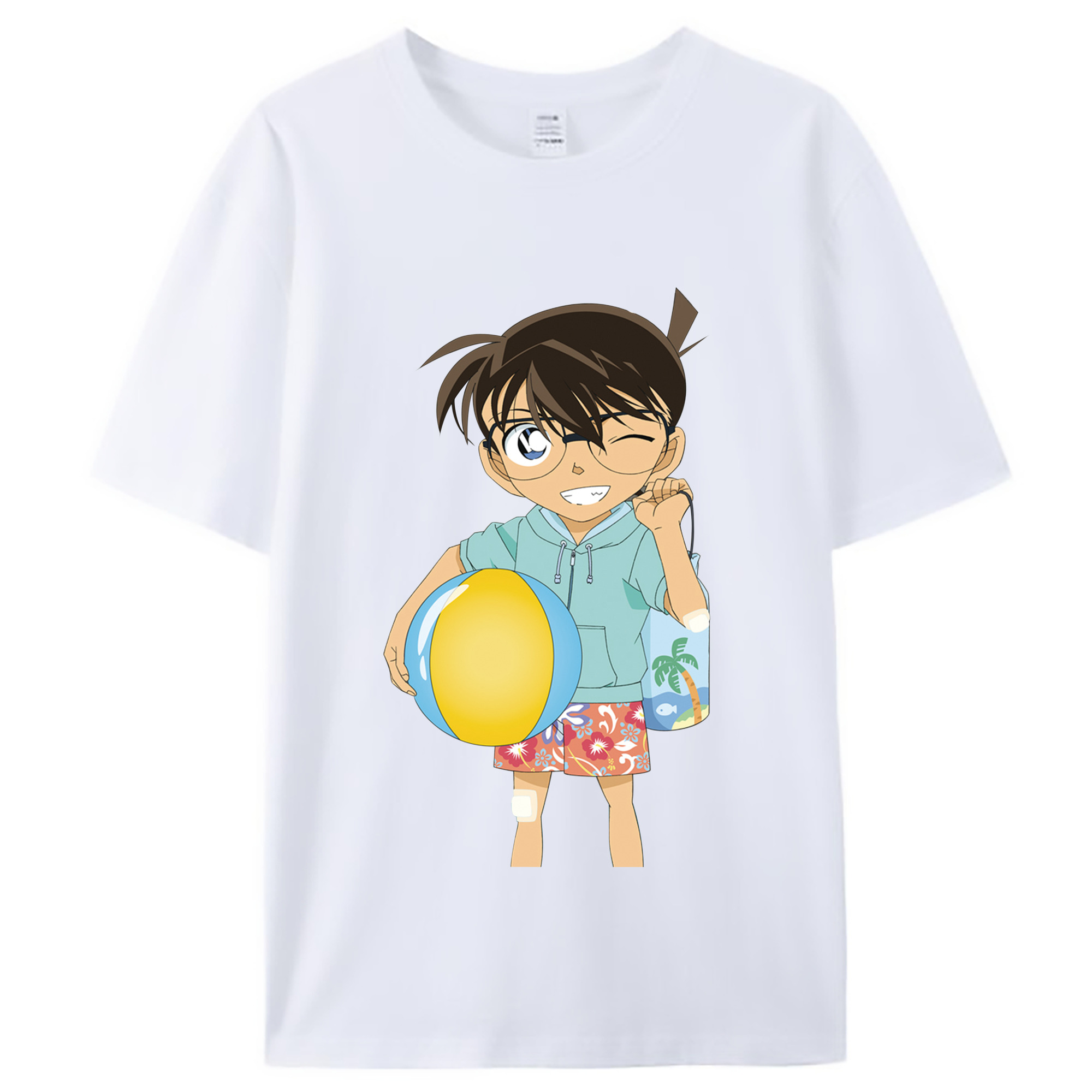 （画像用） 名探偵コナン 江戸川 コナン Detective Conan Conan Edogawa レディースカジュアルプリントTシャツ（綿100％）