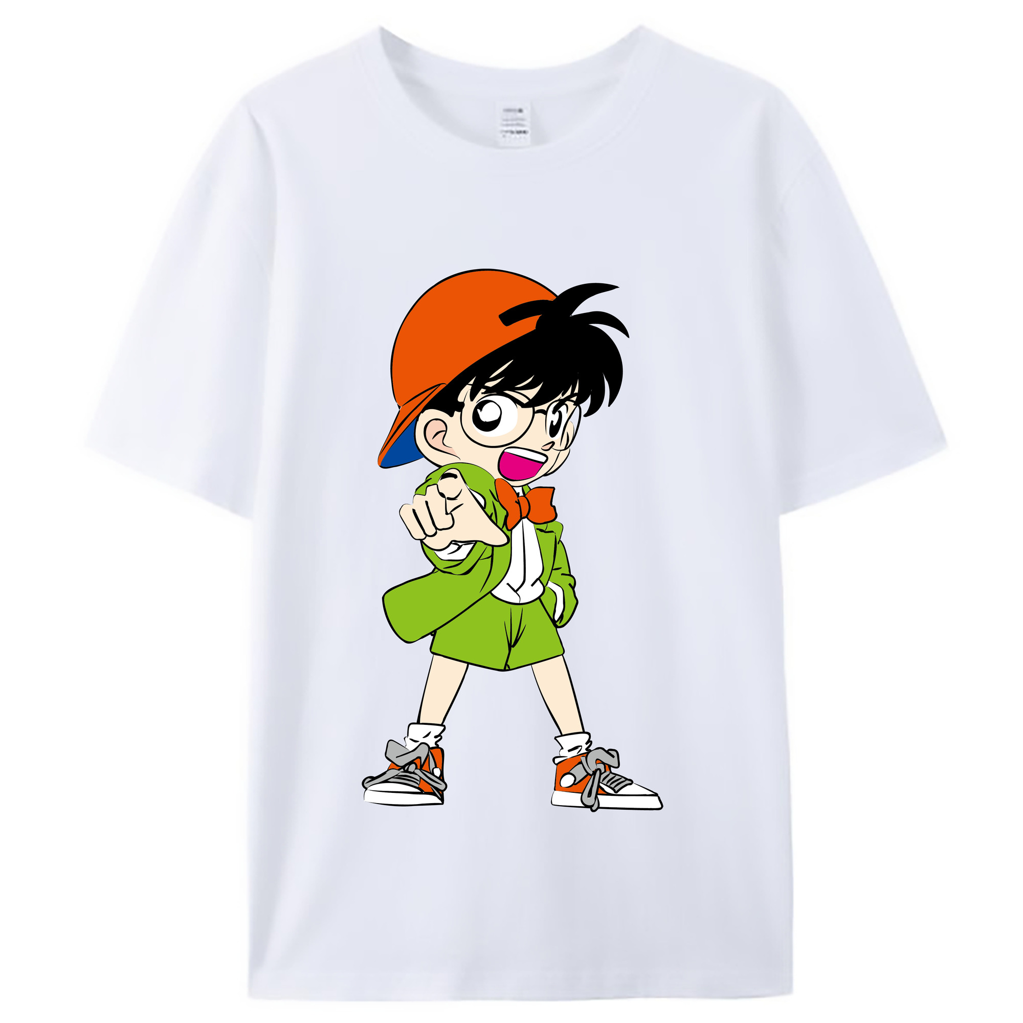 （画像用） 名探偵コナン 江戸川 コナン Detective Conan Conan Edogawa レディースカジュアルプリントTシャツ（綿100％）