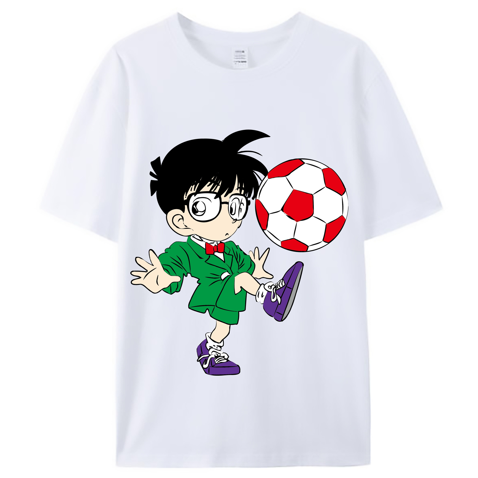 （画像用） 名探偵コナン 江戸川 コナン Detective Conan Conan Edogawa レディースカジュアルプリントTシャツ（綿100％）