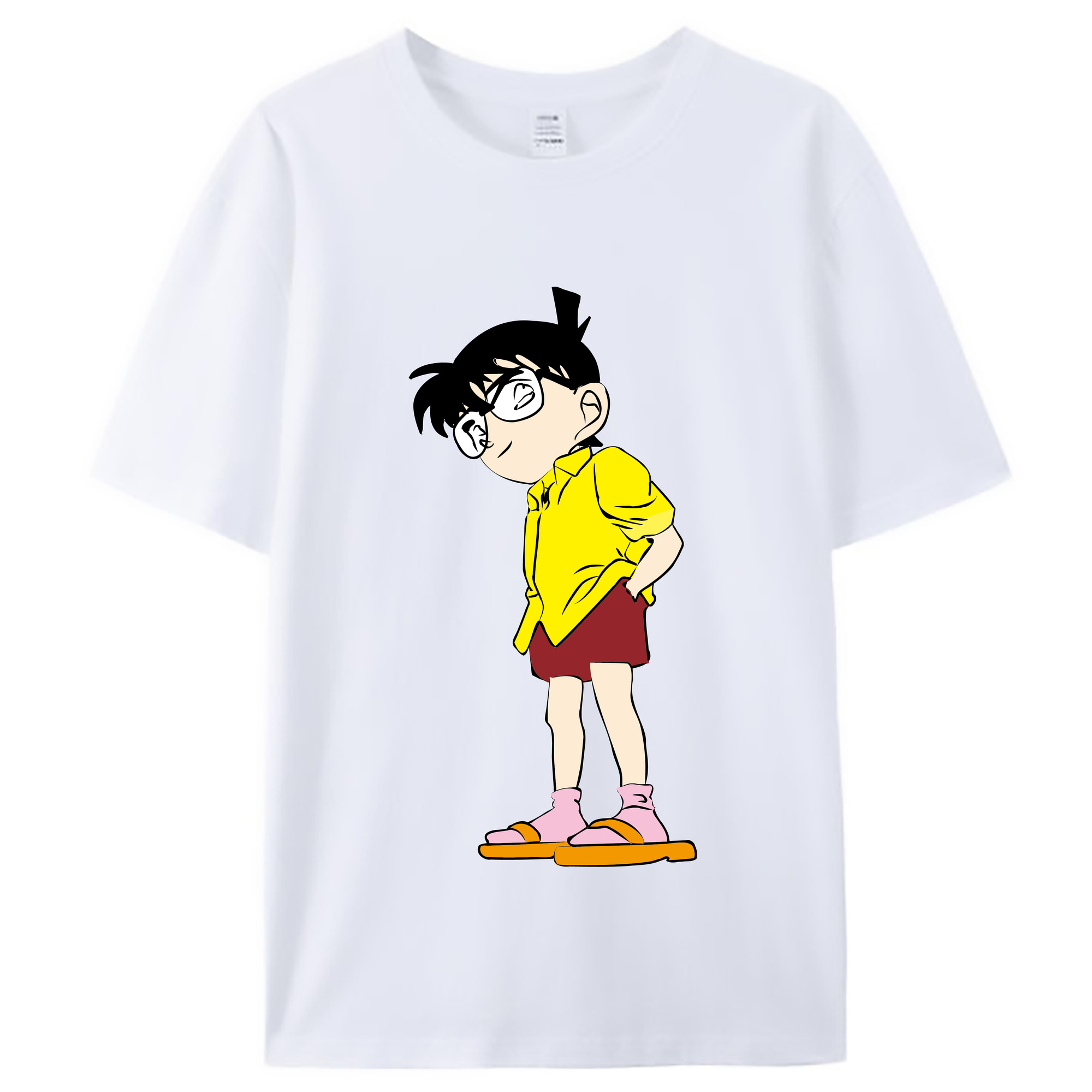 （画像用） 名探偵コナン 江戸川 コナン Detective Conan Conan Edogawa レディースカジュアルプリントTシャツ（綿100％）