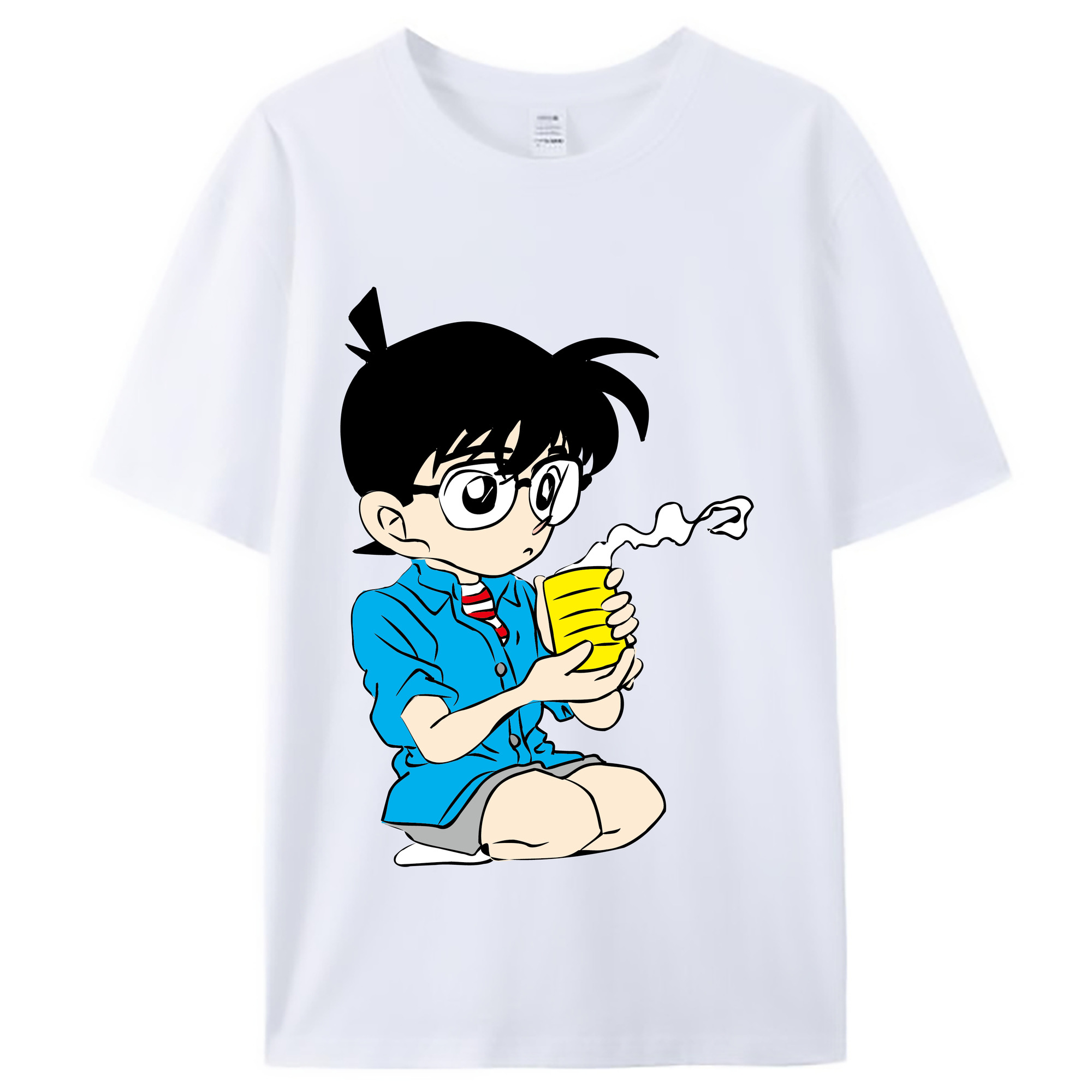 （画像用） 名探偵コナン 江戸川 コナン Detective Conan Conan Edogawa レディースカジュアルプリントTシャツ（綿100％）