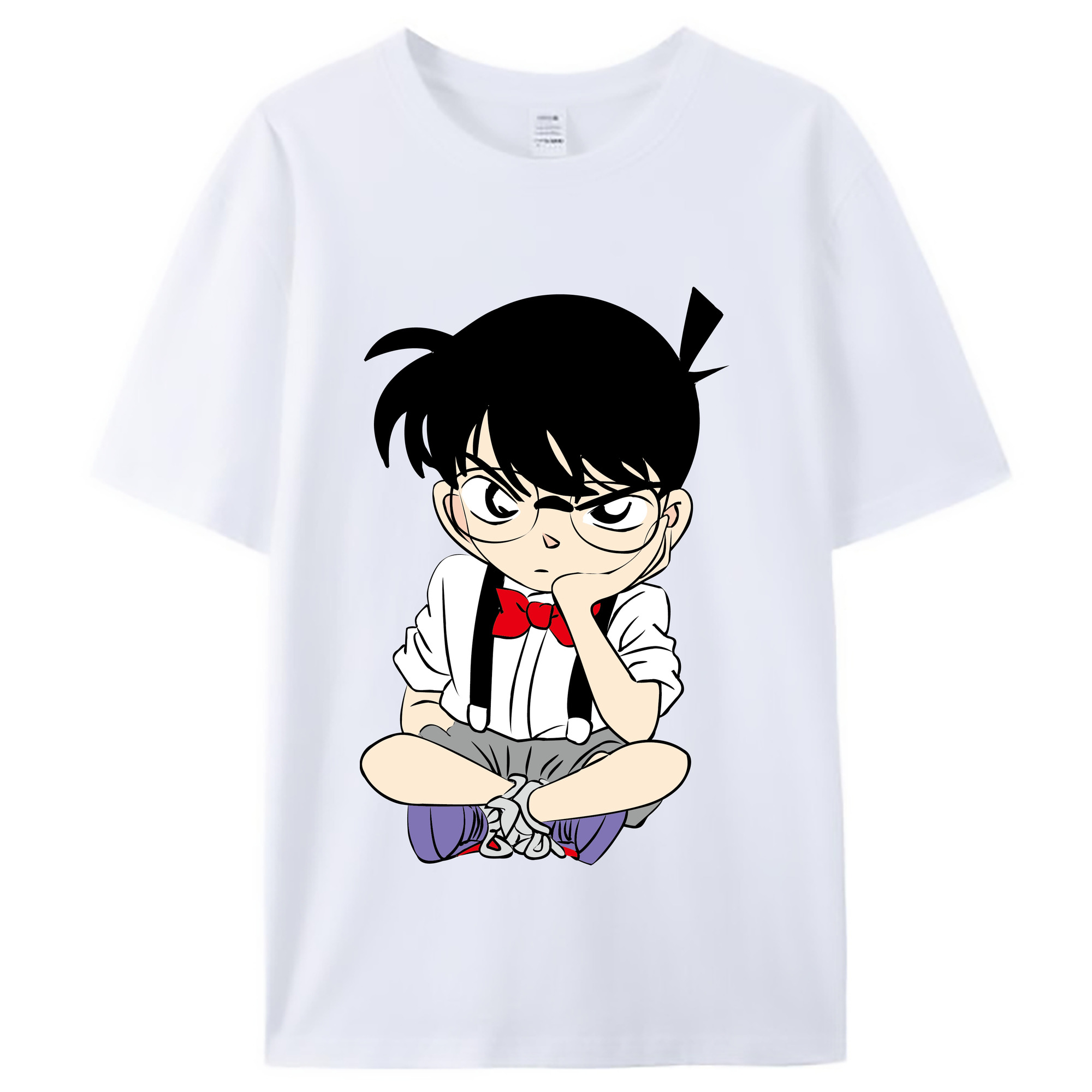 （画像用） 名探偵コナン 江戸川 コナン Detective Conan Conan Edogawa レディースカジュアルプリントTシャツ（綿100％）