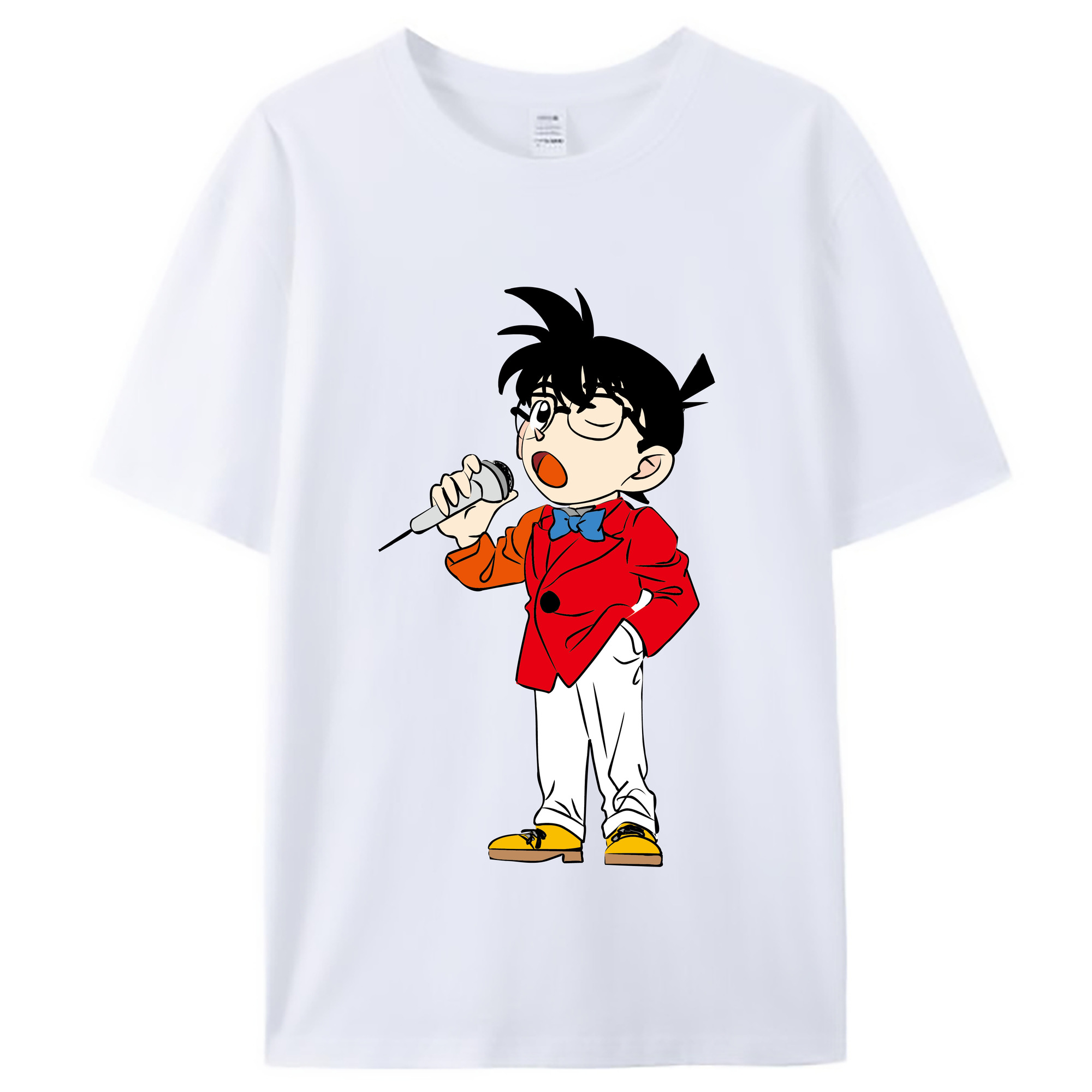 （画像用） 名探偵コナン 江戸川 コナン Detective Conan Conan Edogawa レディースカジュアルプリントTシャツ（綿100％）