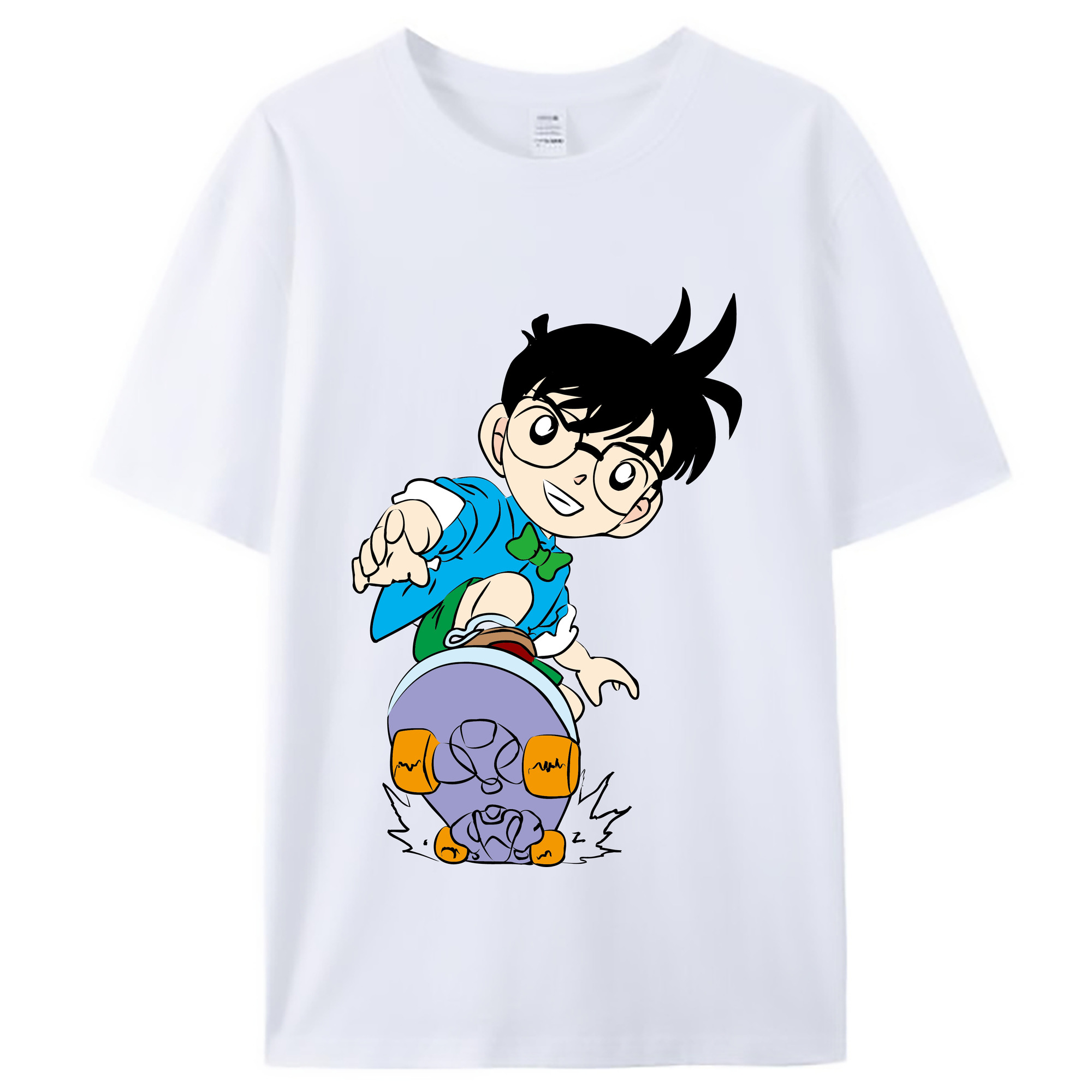 （画像用） 名探偵コナン 江戸川 コナン Detective Conan Conan Edogawa レディースカジュアルプリントTシャツ（綿100％）