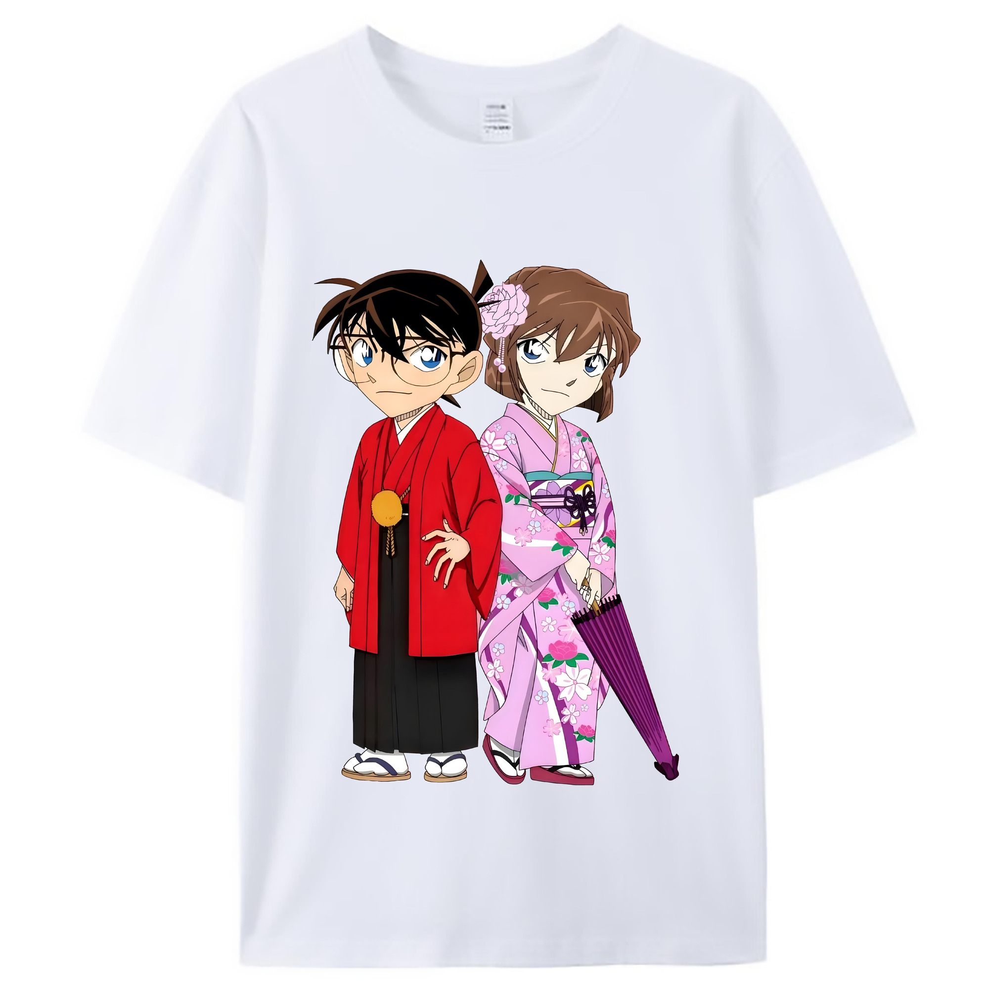 （画像用） 名探偵コナン 江戸川 コナン Detective Conan Conan Edogawa レディースカジュアルプリントTシャツ（綿100％）