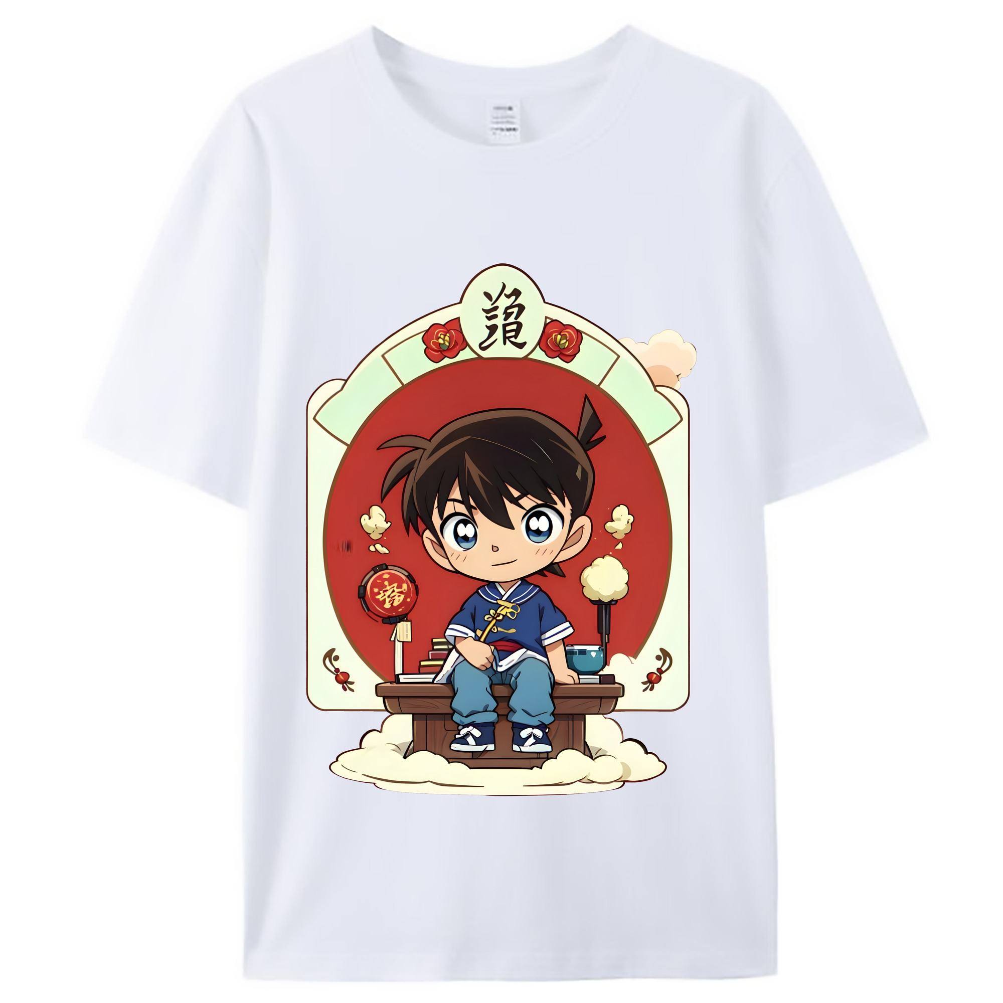 （画像用） 名探偵コナン 江戸川 コナン Detective Conan Conan Edogawa レディースカジュアルプリントTシャツ（綿100％）