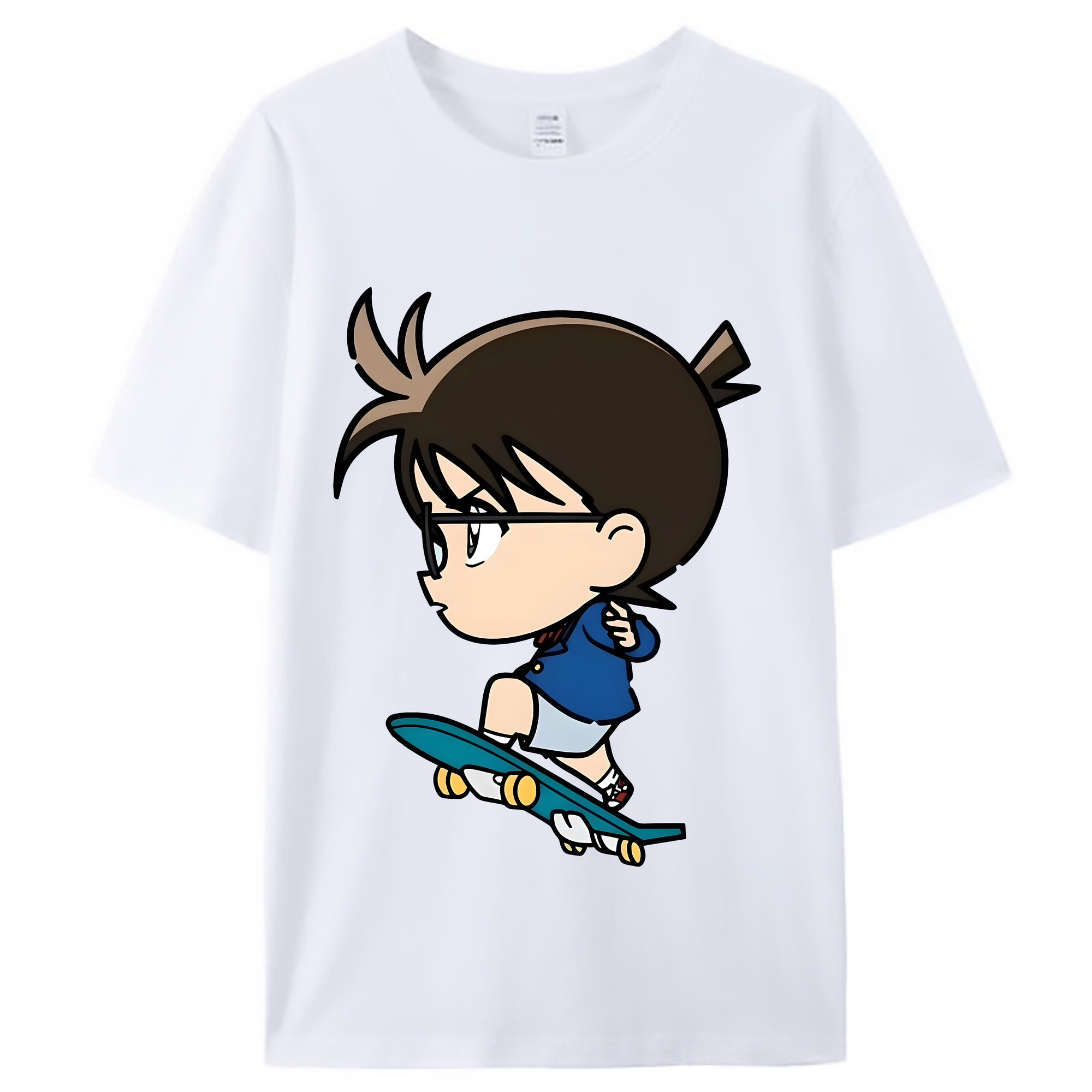（画像用） 名探偵コナン 江戸川 コナン Detective Conan Conan Edogawa レディースカジュアルプリントTシャツ（綿100％）