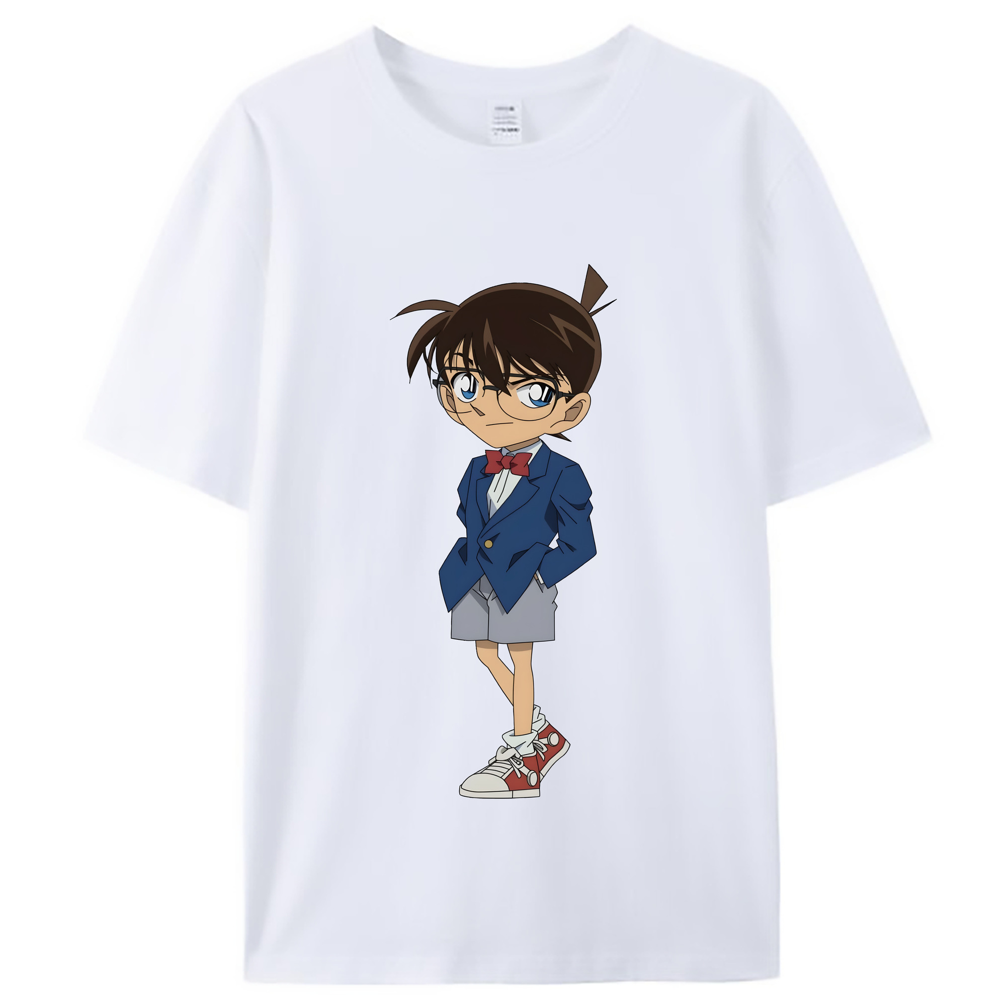 （画像用） 名探偵コナン 江戸川 コナン Detective Conan Conan Edogawa レディースカジュアルプリントTシャツ（綿100％）