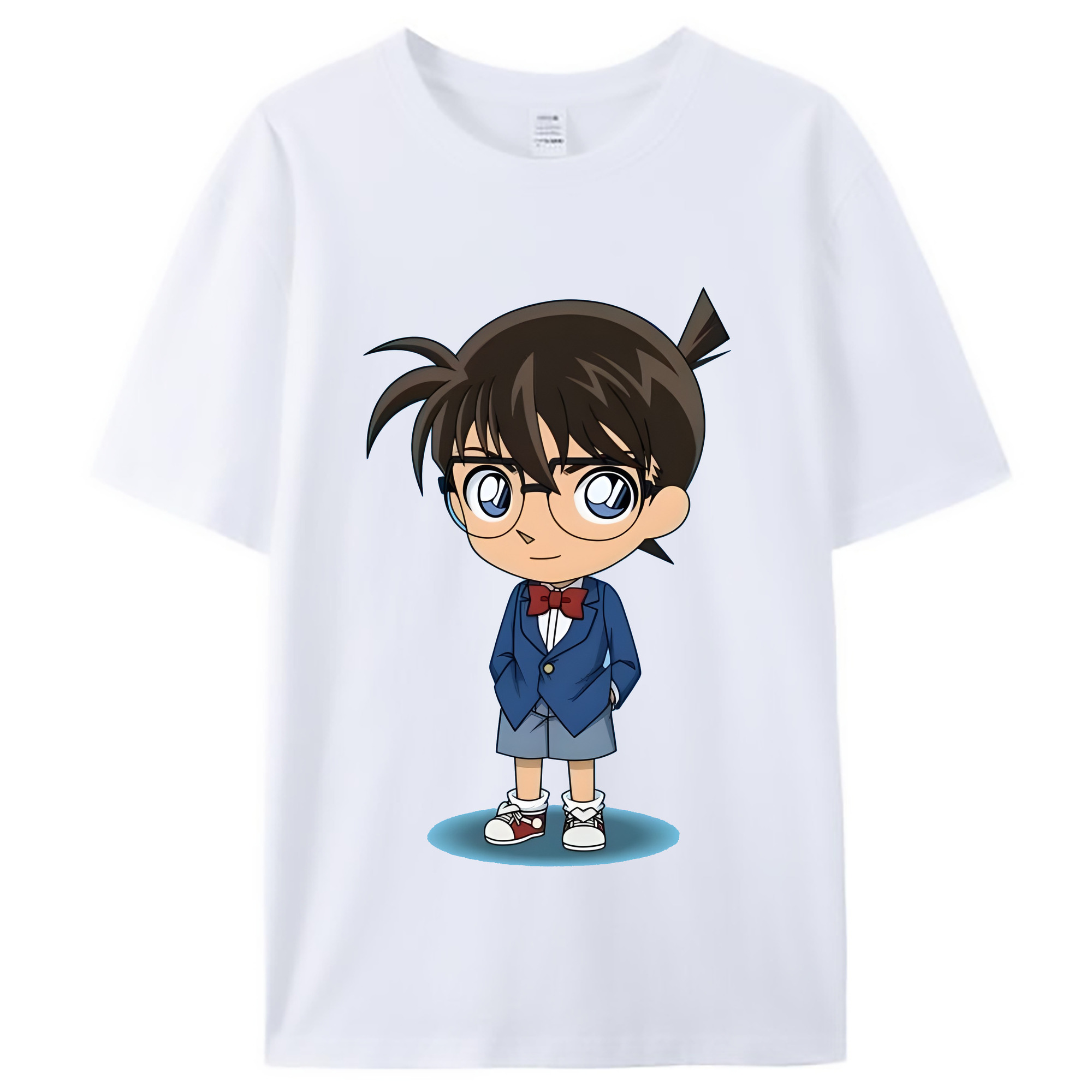 （画像用） 名探偵コナン 江戸川 コナン Detective Conan Conan Edogawa レディースカジュアルプリントTシャツ（綿100％）