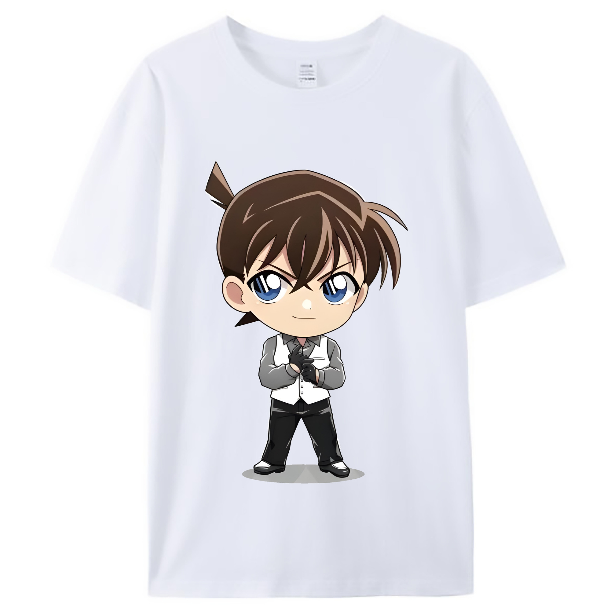 （画像用） 名探偵コナン 江戸川 コナン Detective Conan Conan Edogawa レディースカジュアルプリントTシャツ（綿100％）
