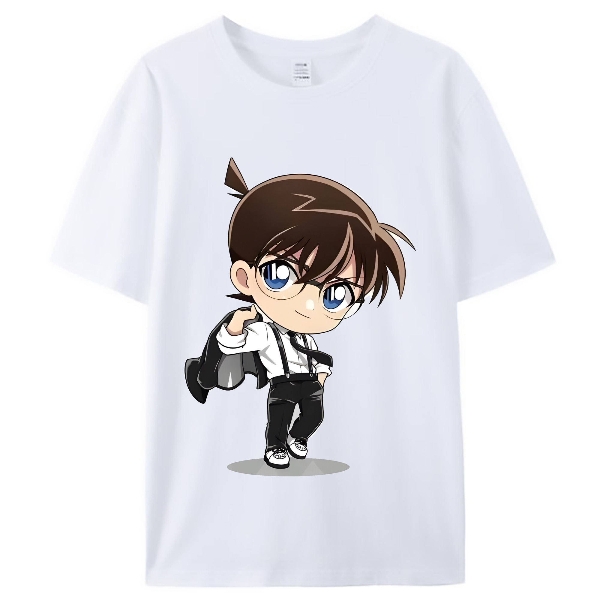 （画像用） 名探偵コナン 江戸川 コナン Detective Conan Conan Edogawa レディースカジュアルプリントTシャツ（綿100％）