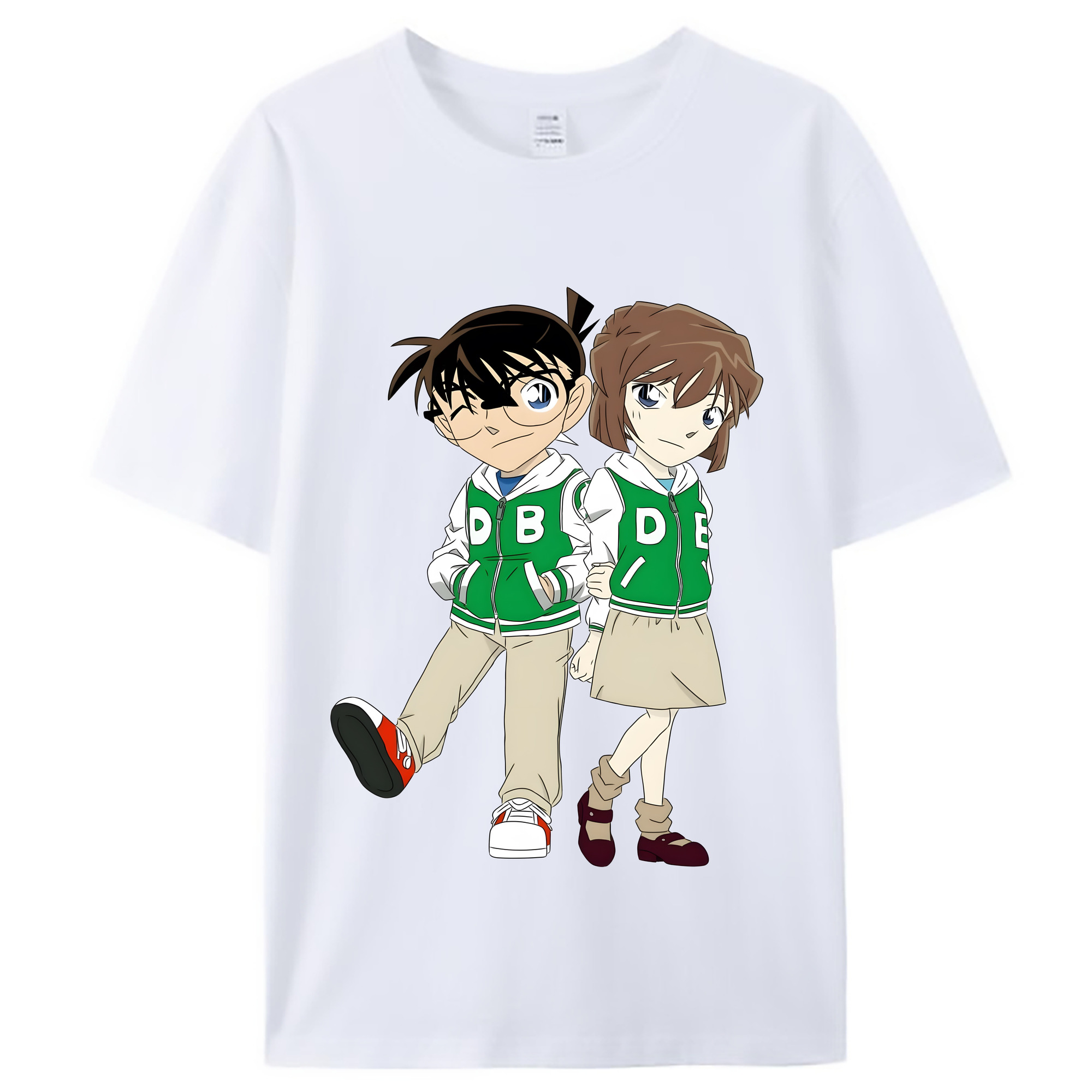 （画像用） 名探偵コナン 江戸川 コナン Detective Conan Conan Edogawa レディースカジュアルプリントTシャツ（綿100％）