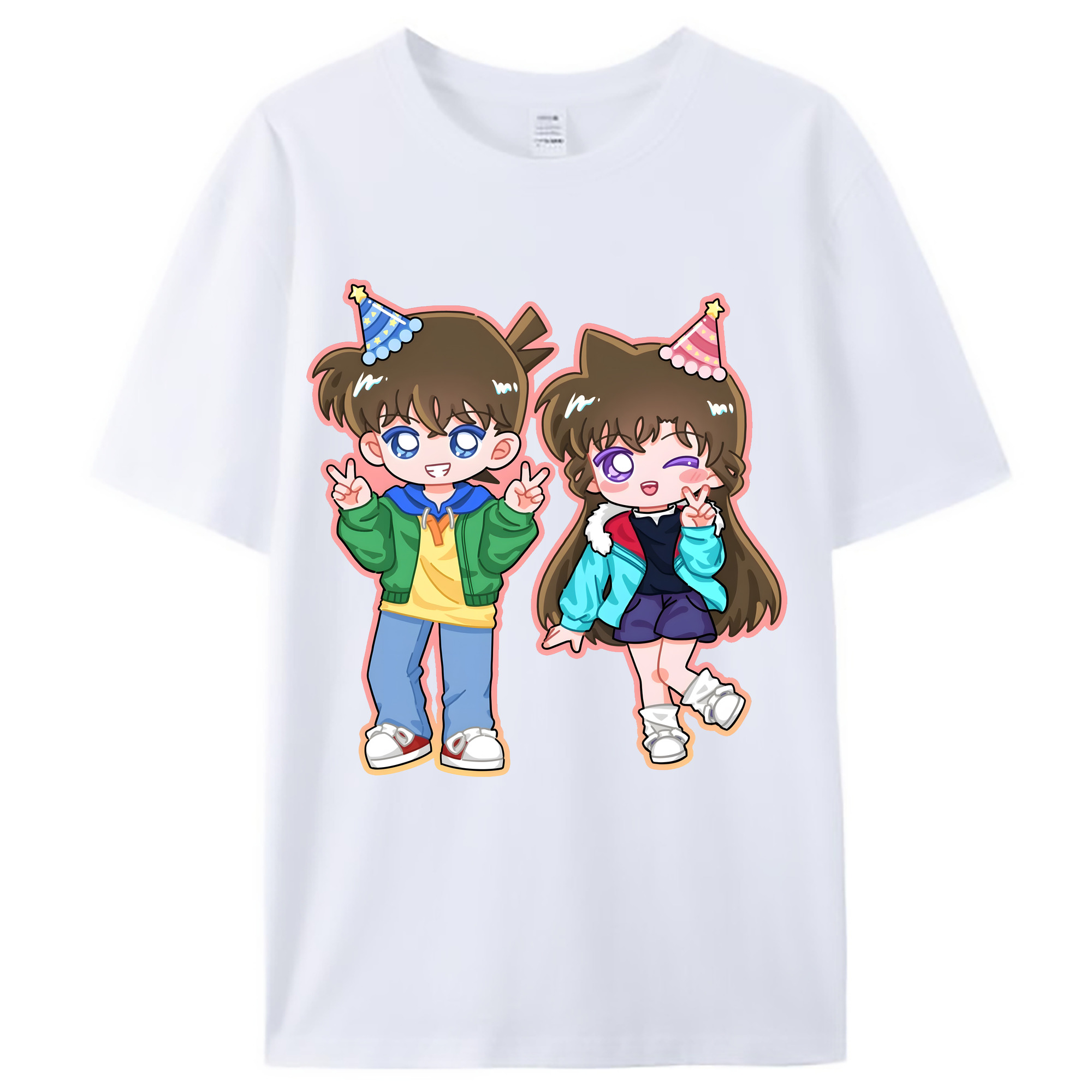 （画像用） 名探偵コナン 毛利 蘭 もうり らん、モーリ ラン Detective Conan Rachel Moore レディースカジュアルプリントTシャツ（綿100％）