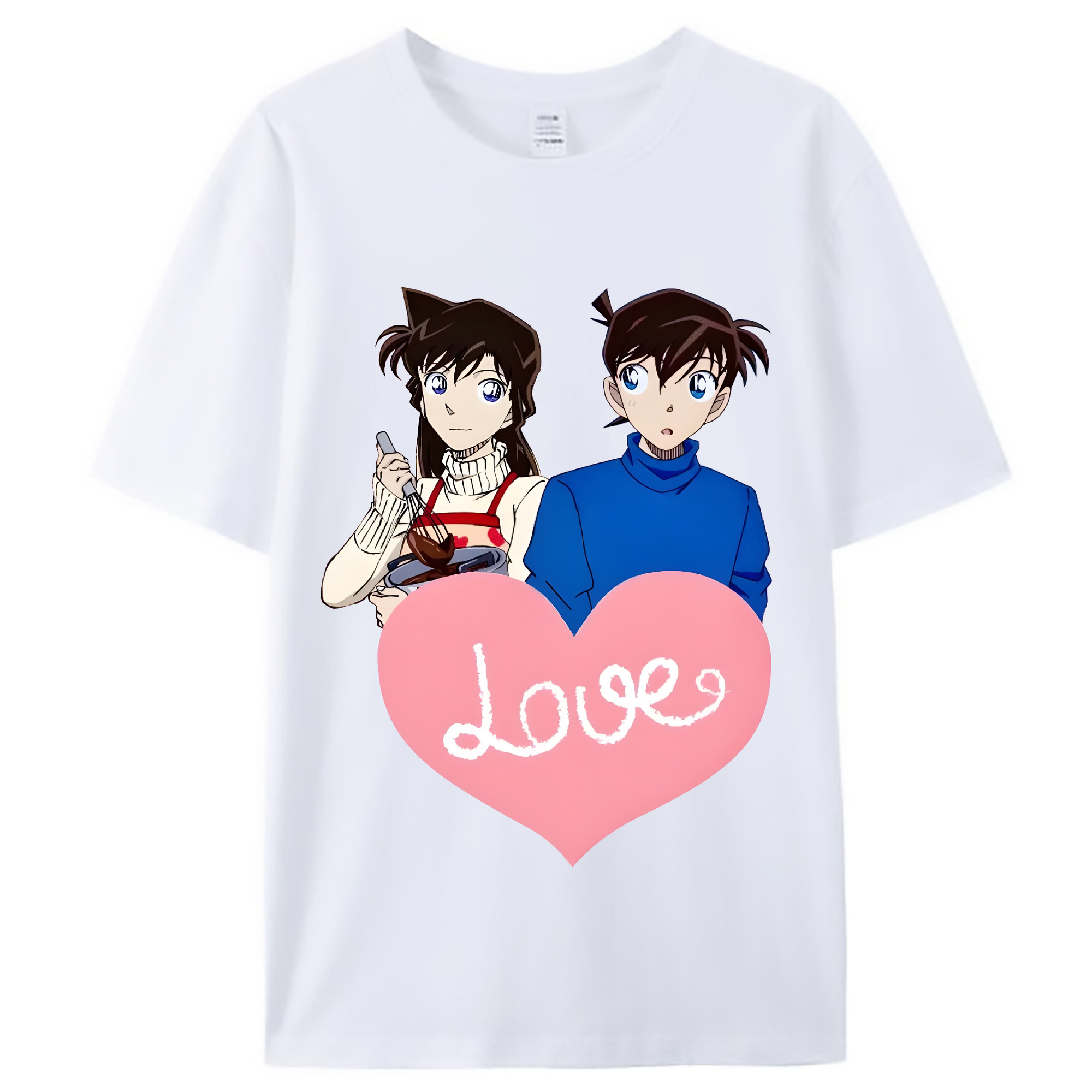 （画像用） 名探偵コナン 毛利 蘭 もうり らん、モーリ ラン Detective Conan Rachel Moore レディースカジュアルプリントTシャツ（綿100％）
