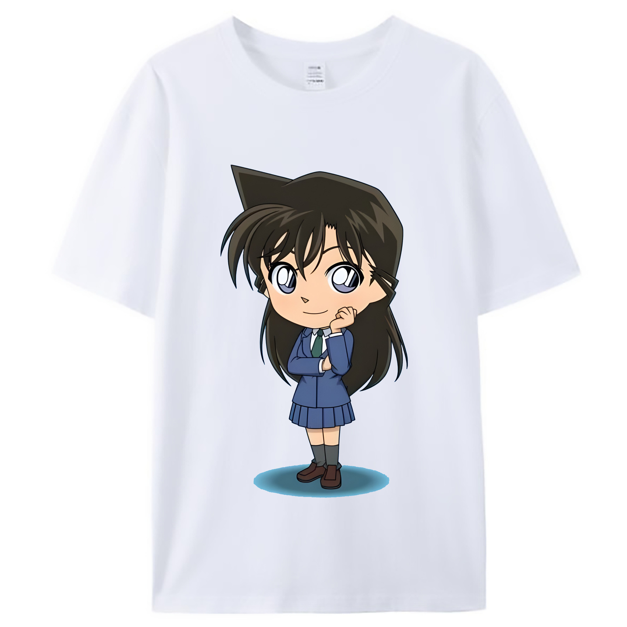 （画像用） 名探偵コナン 毛利 蘭 もうり らん、モーリ ラン Detective Conan Rachel Moore レディースカジュアルプリントTシャツ（綿100％）