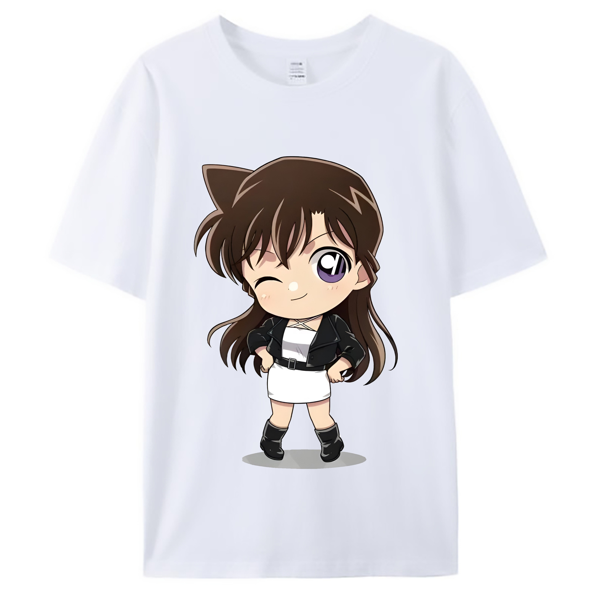 （画像用） 名探偵コナン 毛利 蘭 もうり らん、モーリ ラン Detective Conan Rachel Moore レディースカジュアルプリントTシャツ（綿100％）