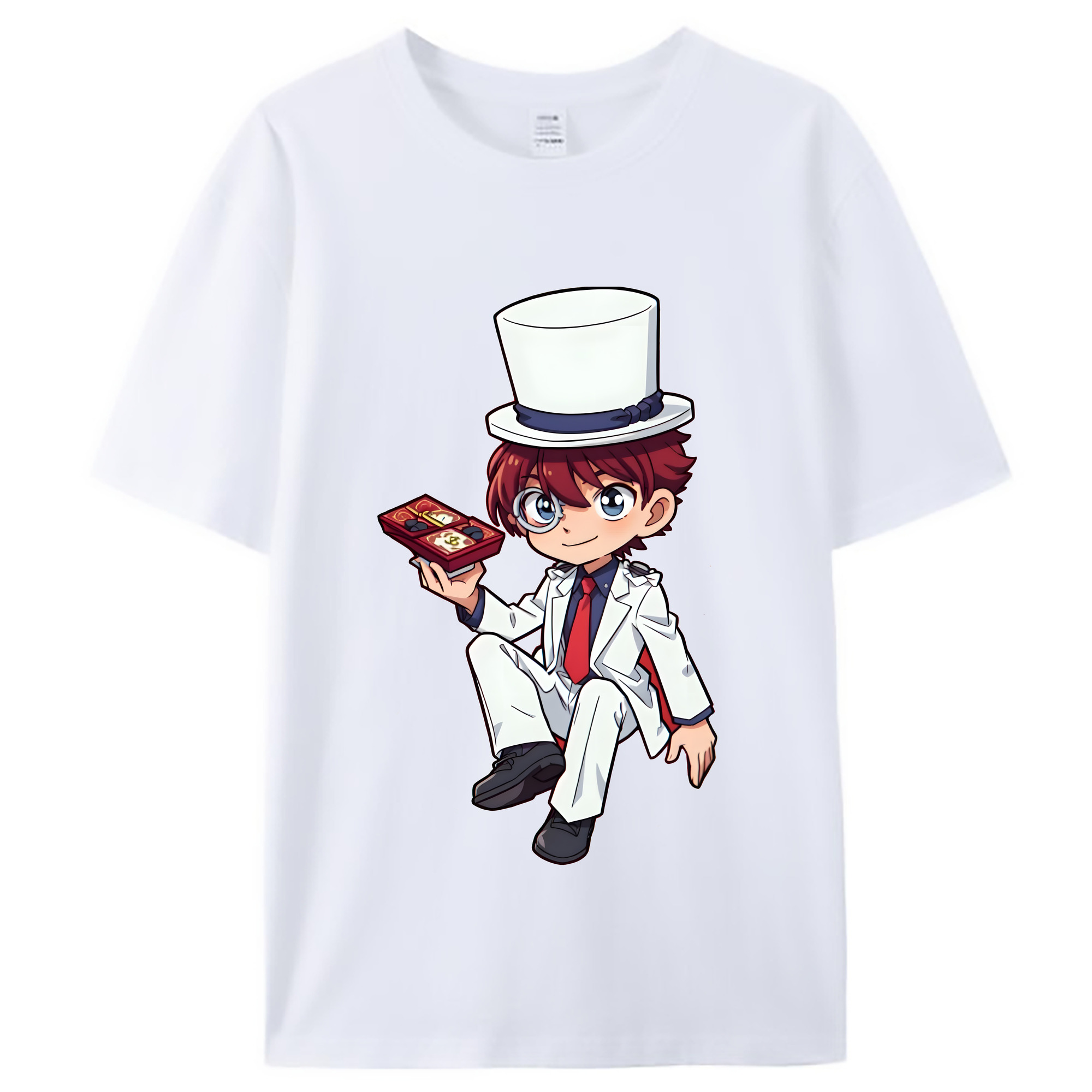 （画像用） 名探偵コナン くろば かいと Detective Conan Kuroba Kaito レディースカジュアルプリントTシャツ（綿100％）