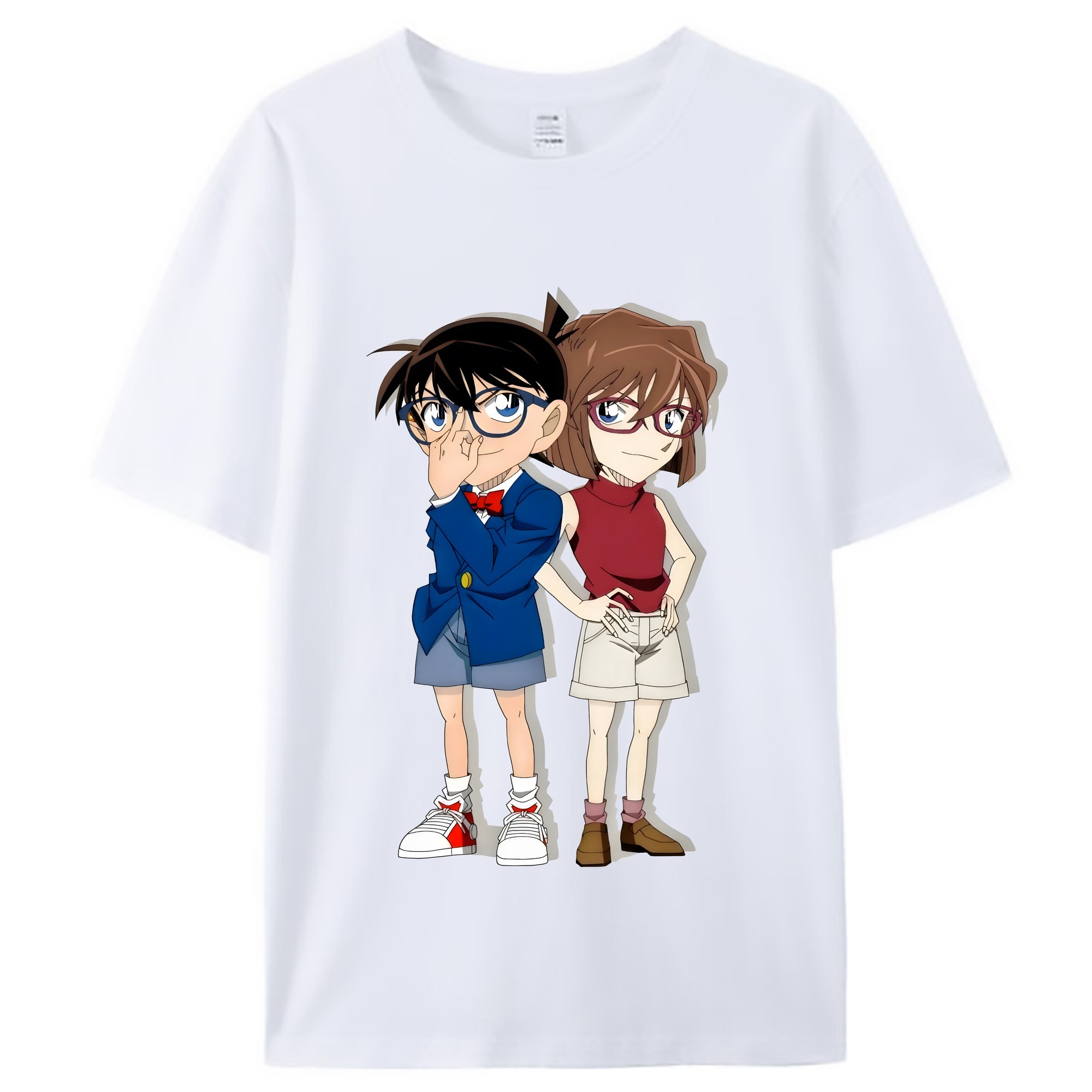 （画像用） 名探偵コナン 灰原 哀 はいばら あい Detective Conan Anita Hailey、Vi Graythorn Haibara Ai レディースカジュアルプリントTシャツ（綿100％）
