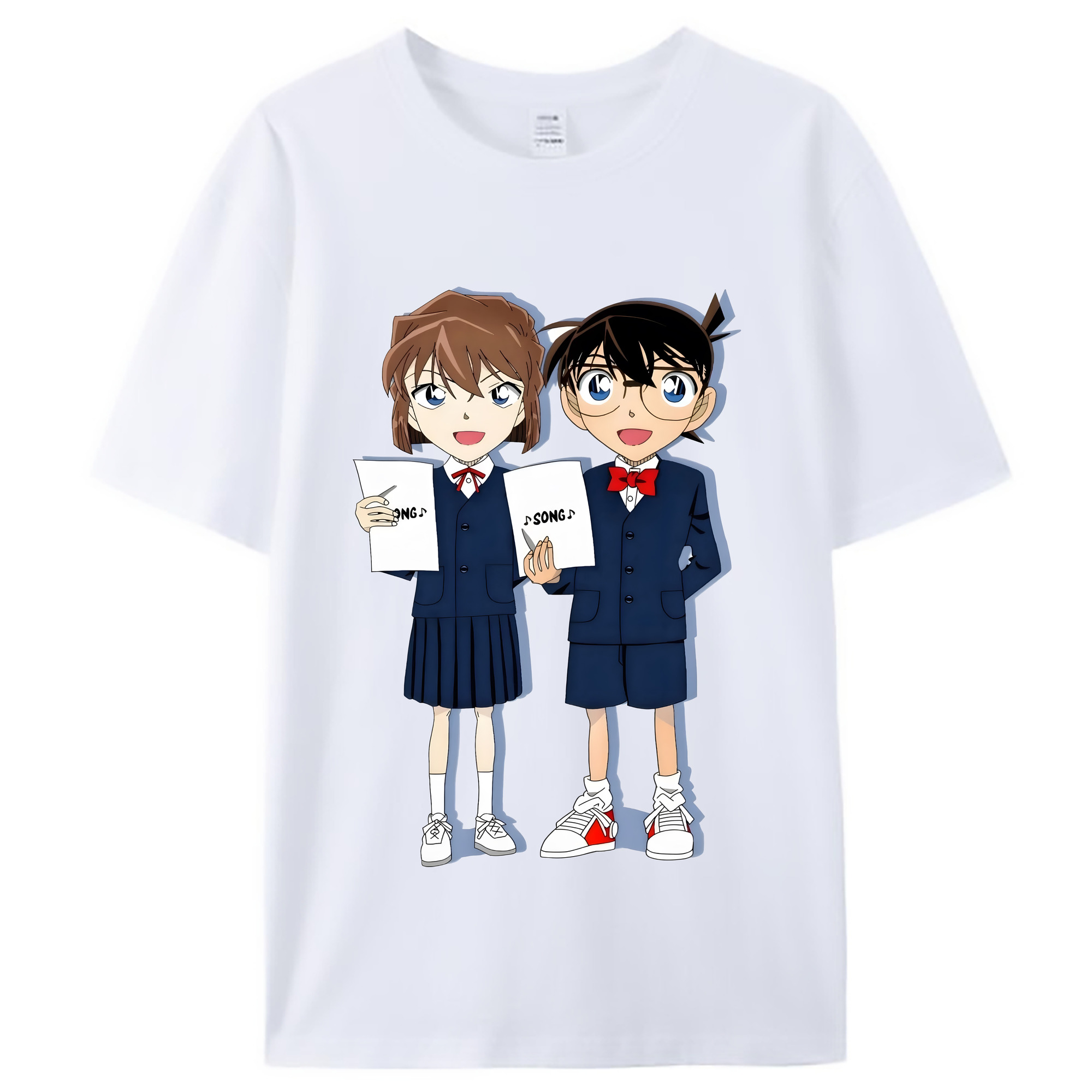 （画像用） 名探偵コナン 灰原 哀 はいばら あい Detective Conan Anita Hailey、Vi Graythorn Haibara Ai レディースカジュアルプリントTシャツ（綿100％）