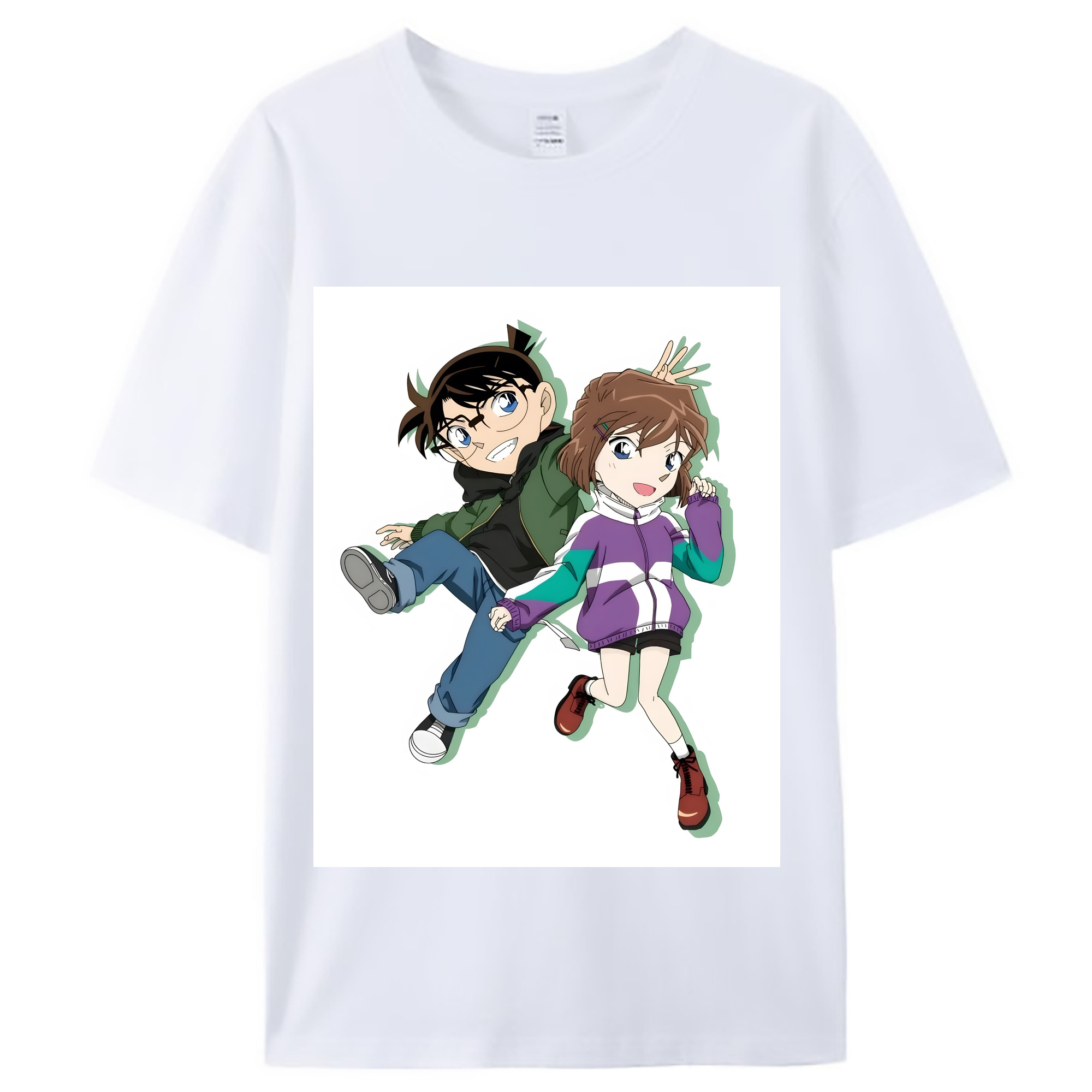 （画像用） 名探偵コナン 灰原 哀 はいばら あい Detective Conan Anita Hailey、Vi Graythorn Haibara Ai レディースカジュアルプリントTシャツ（綿100％）