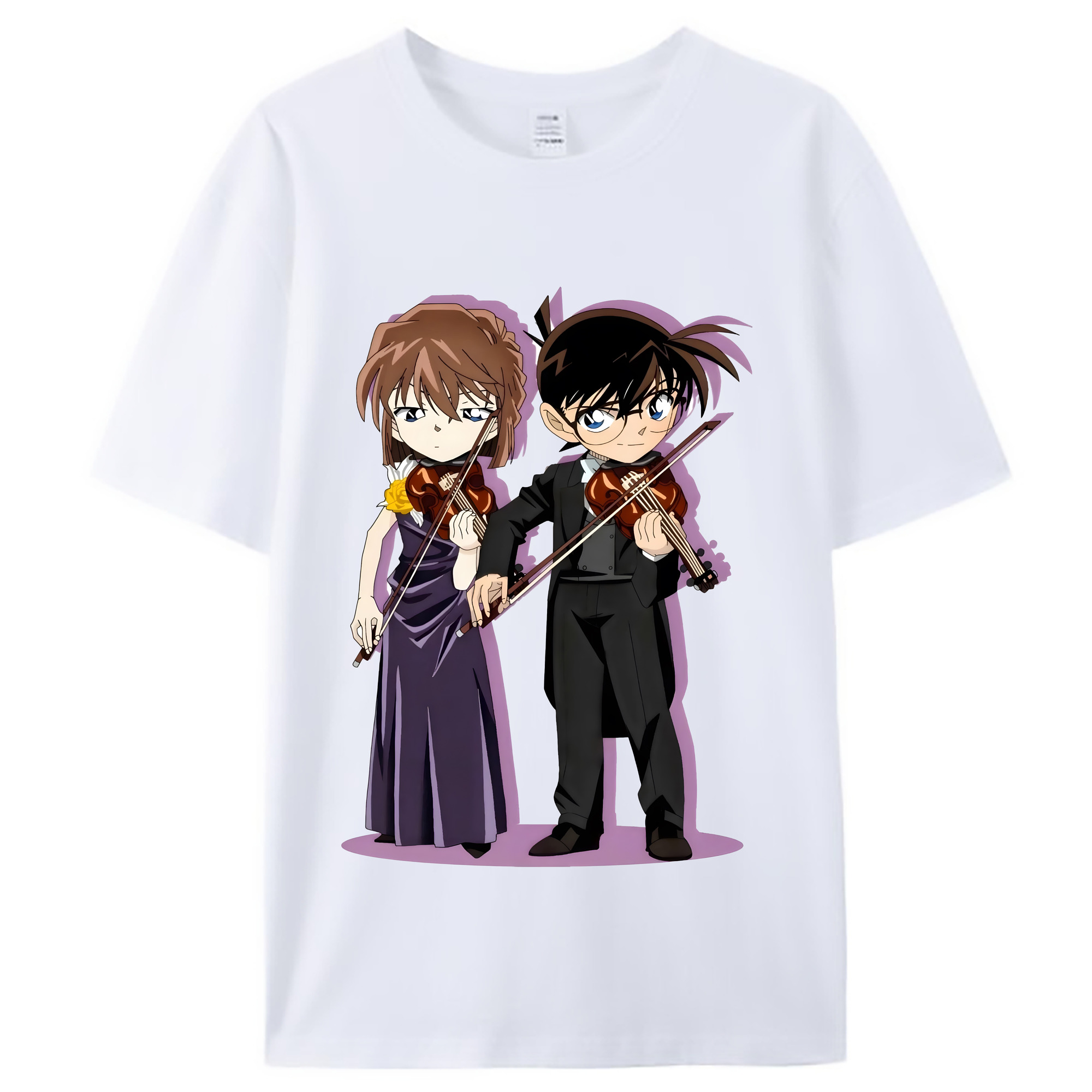 （画像用） 名探偵コナン 灰原 哀 はいばら あい Detective Conan Anita Hailey、Vi Graythorn Haibara Ai レディースカジュアルプリントTシャツ（綿100％）